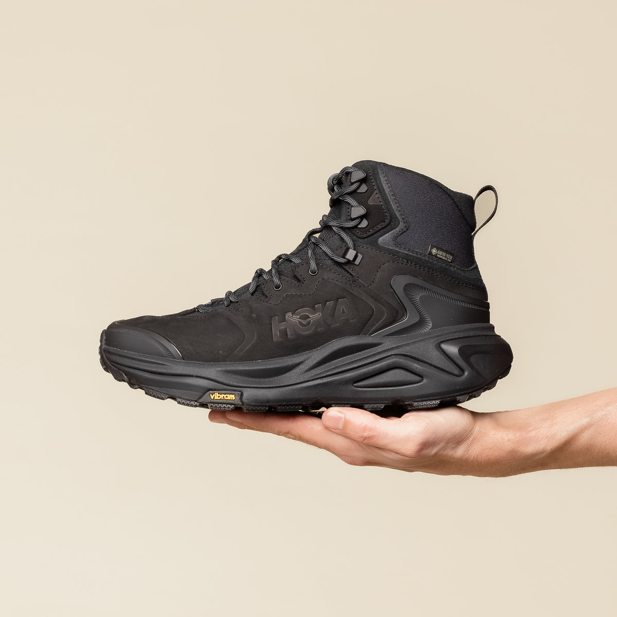 Black Hoka One One Sky Kaha Hiking Boots Hoka Kaha GORE-TEX Hiking