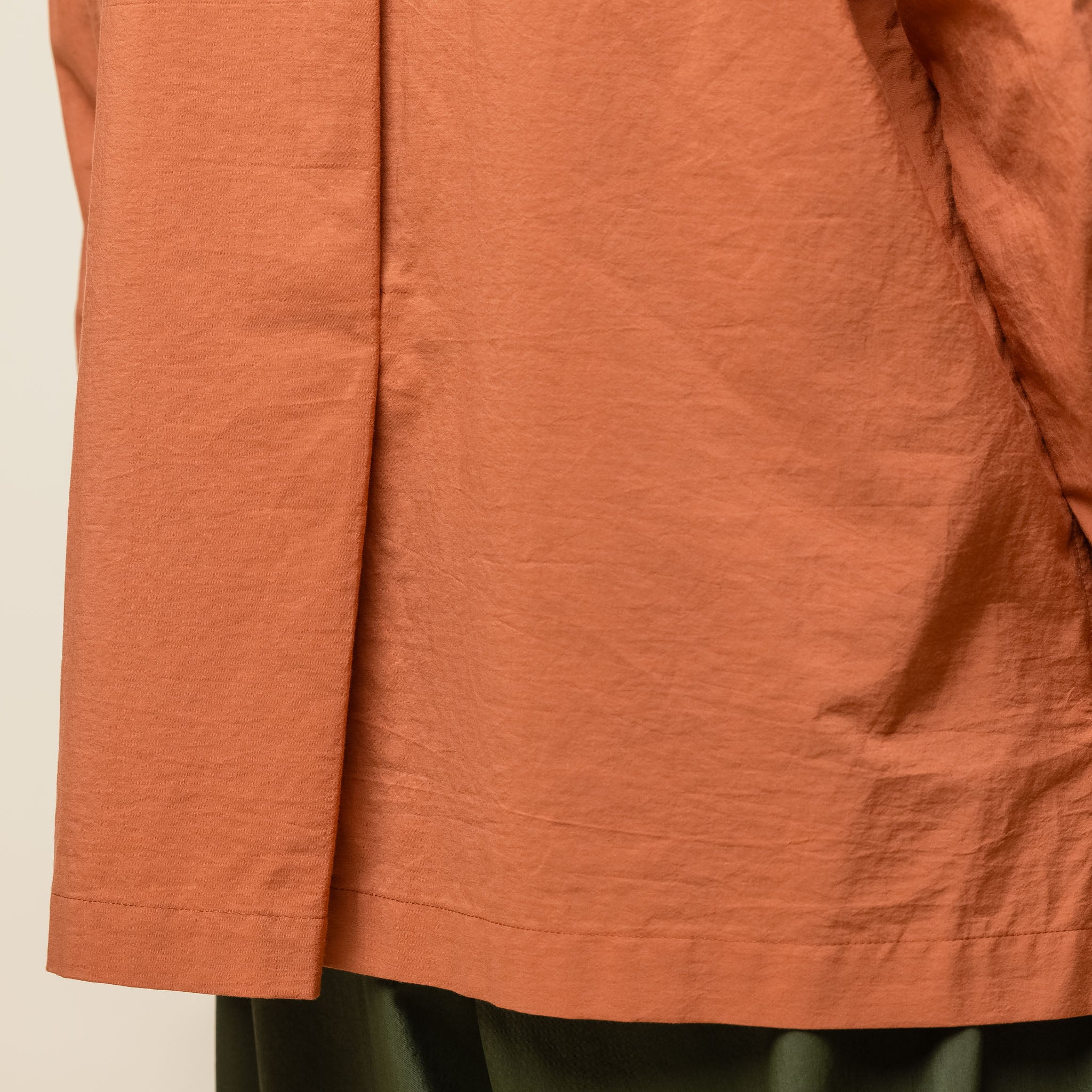 IM Men - White Shirt Stand Collar - Terracotta