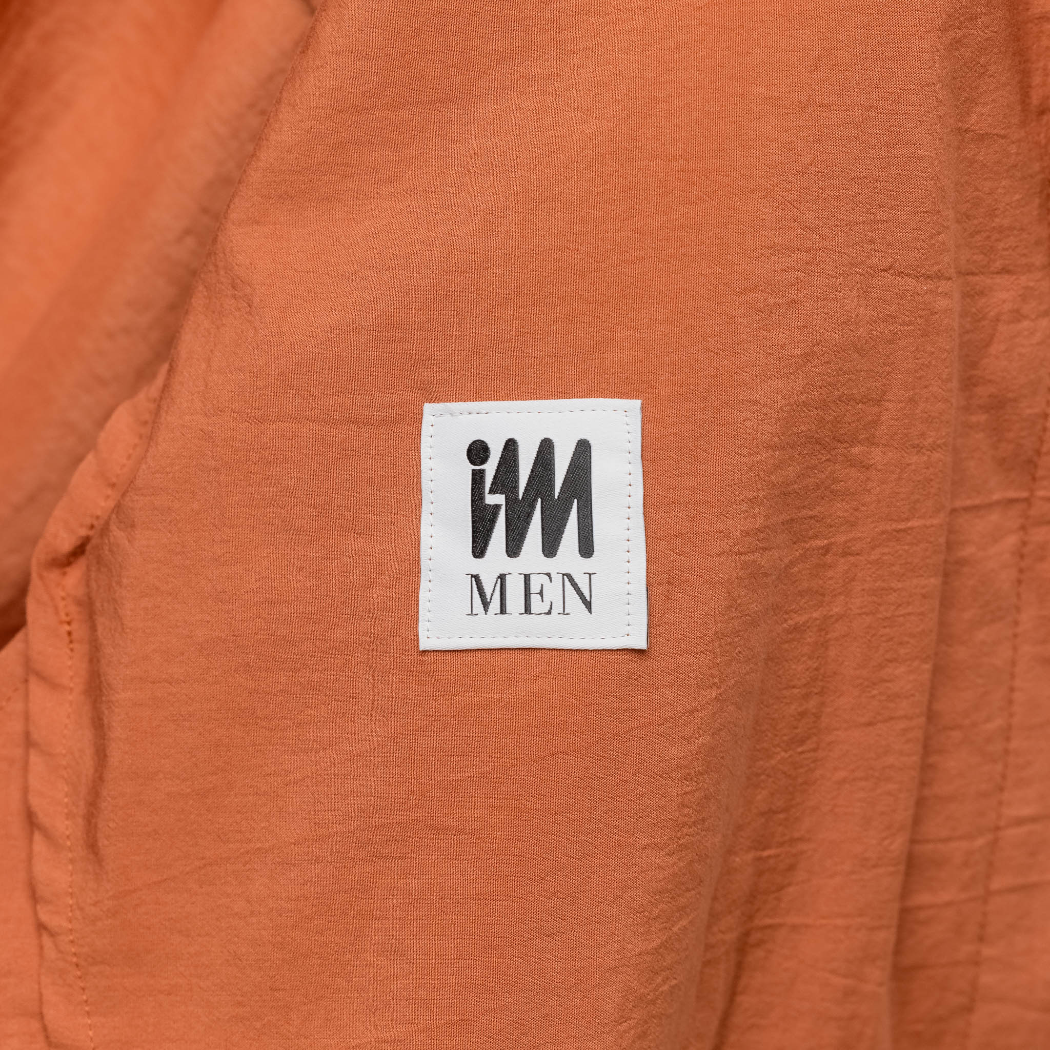 IM Men - White Shirt Stand Collar - Terracotta
