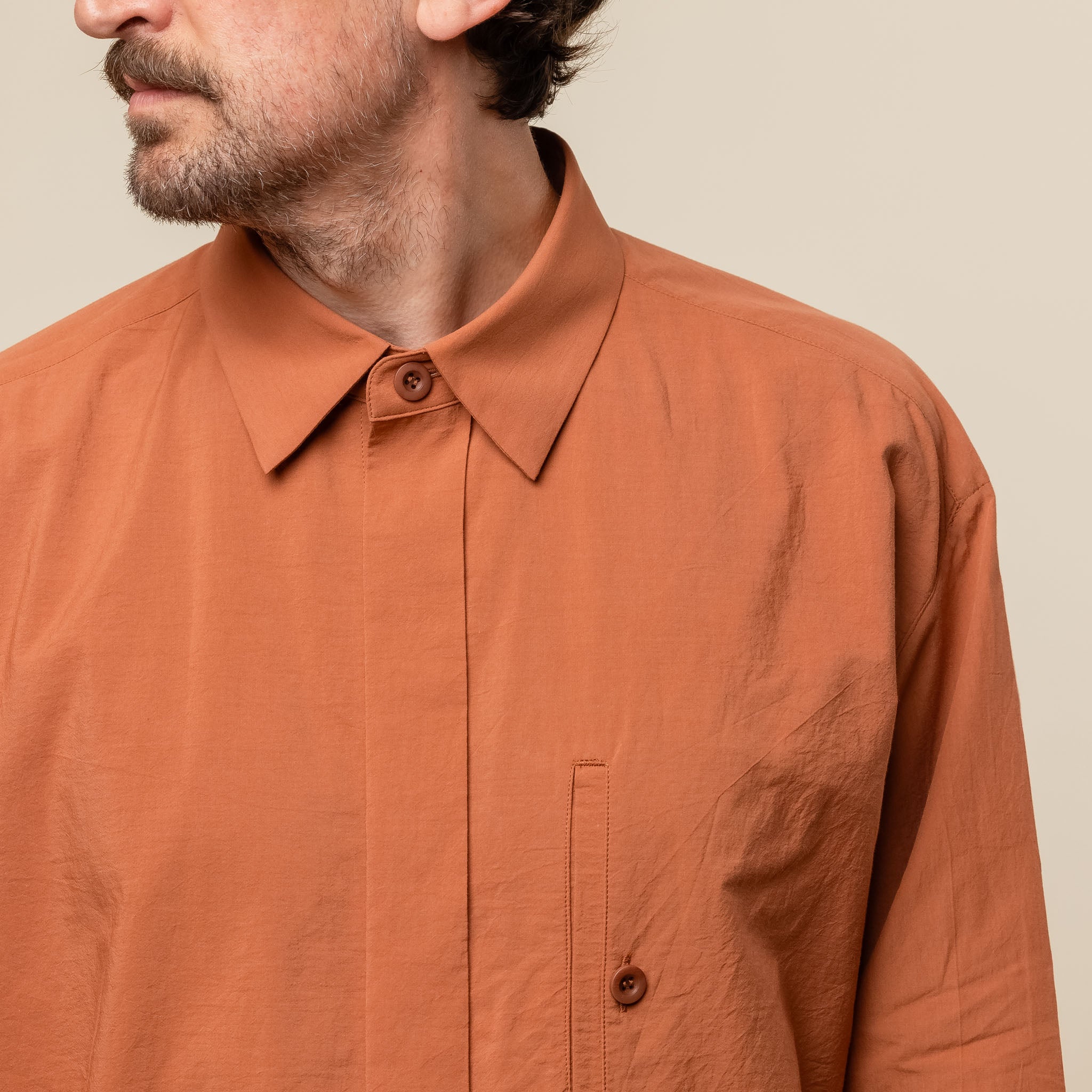 IM Men - White Shirt - Terracotta