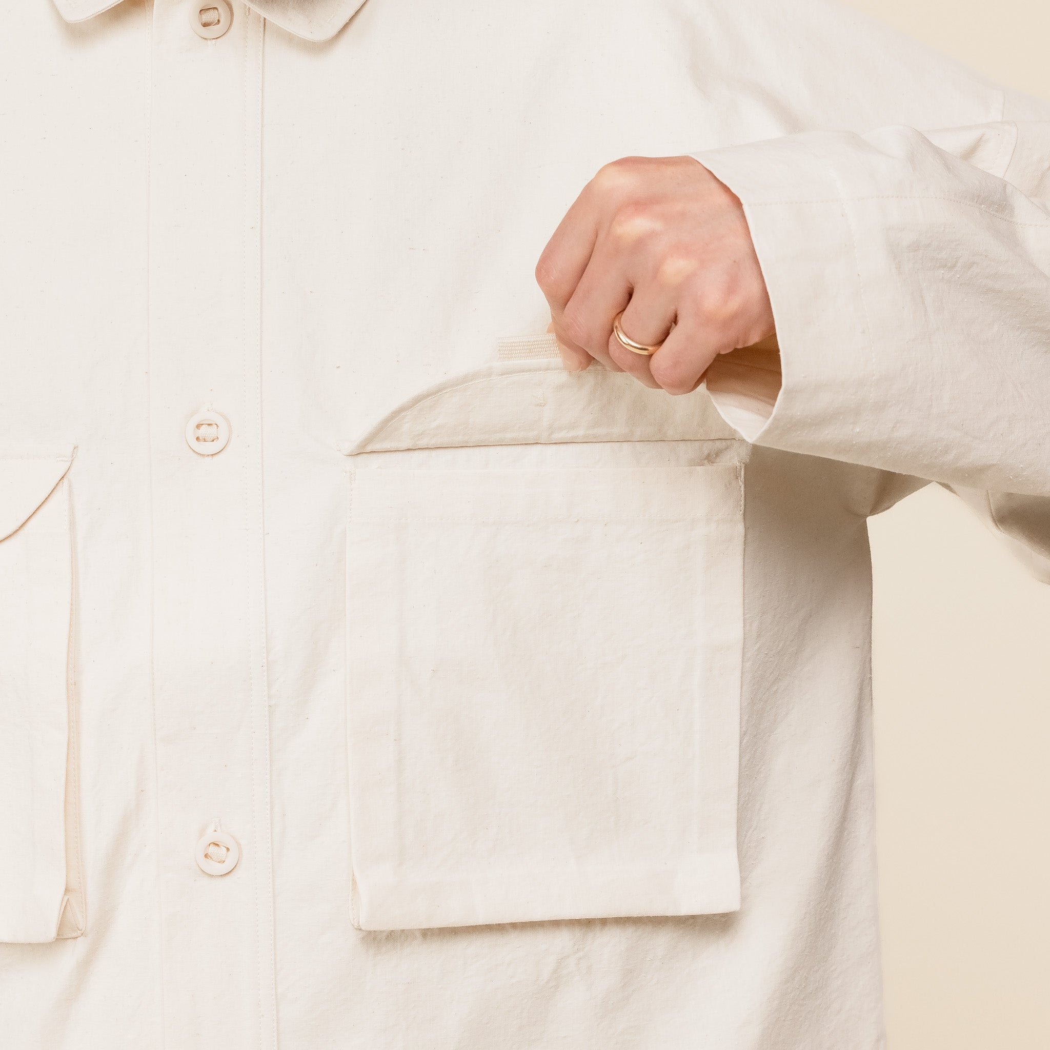 8102131466493 Satta - Kodo Jacket - Raw Ecru