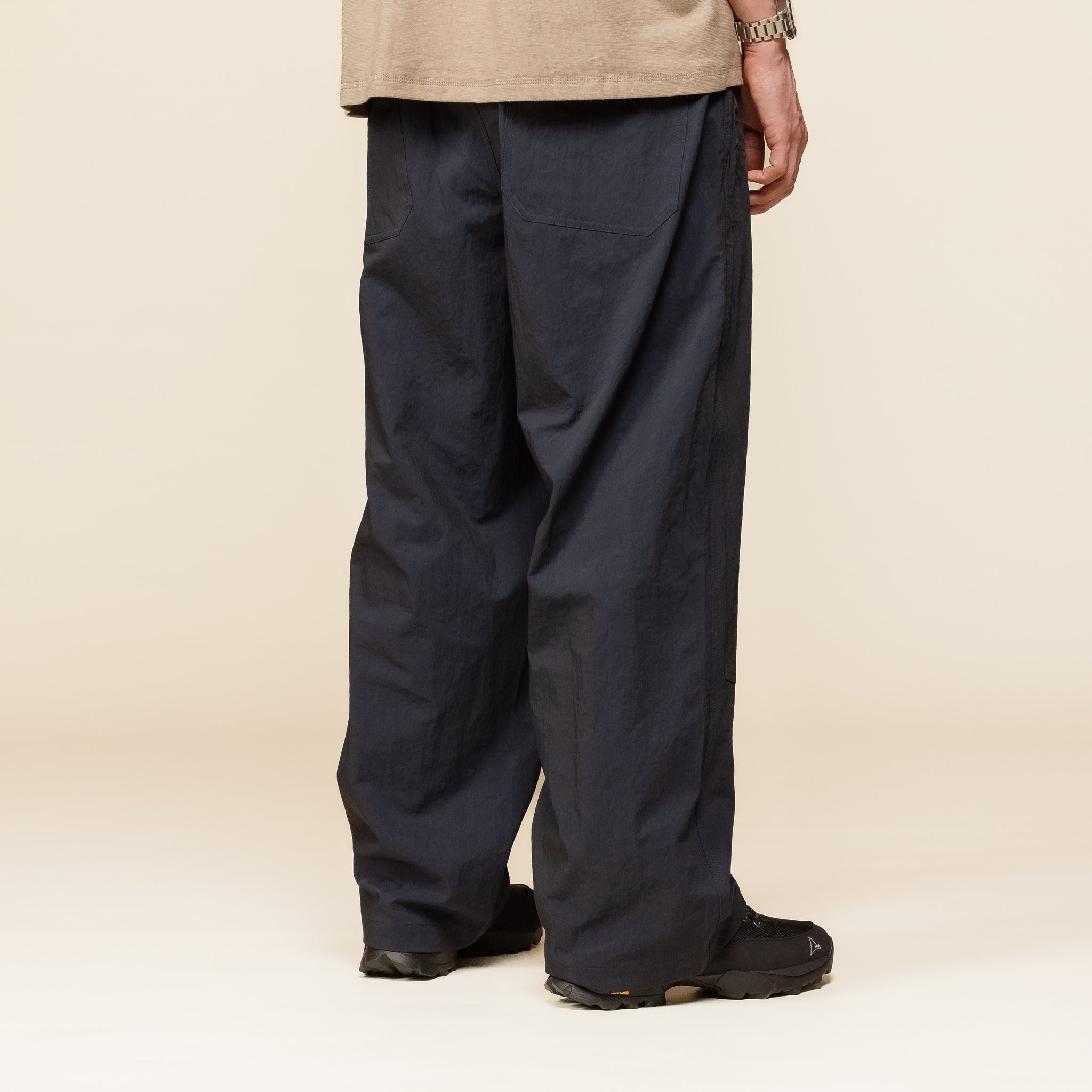 MW-PT24102 Meanswhile - Dope Dyed Double Knee Pant - Lamp Black