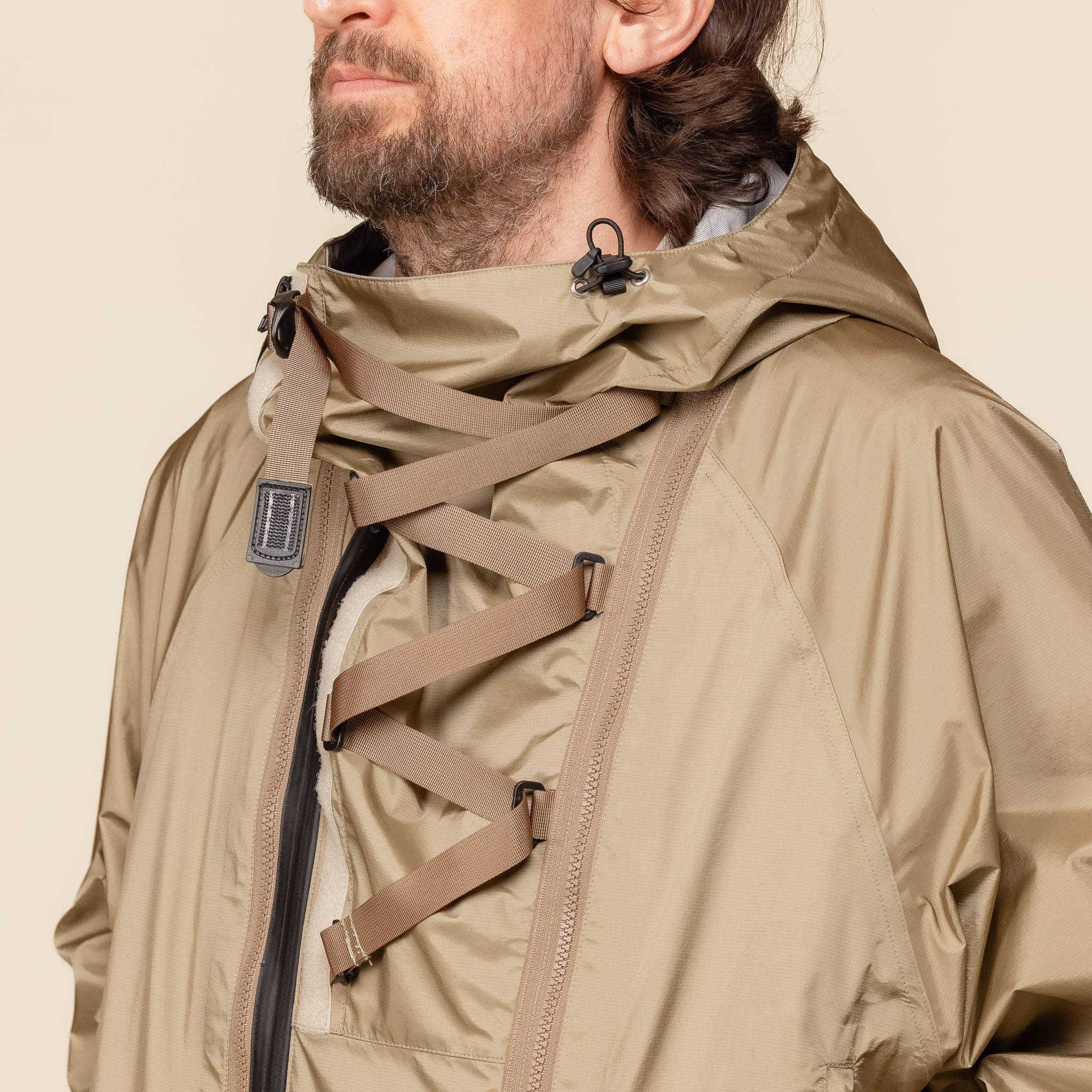 MW-JKT24103 Meanswhile - Air Circulation System Rain Jacket - Coyote