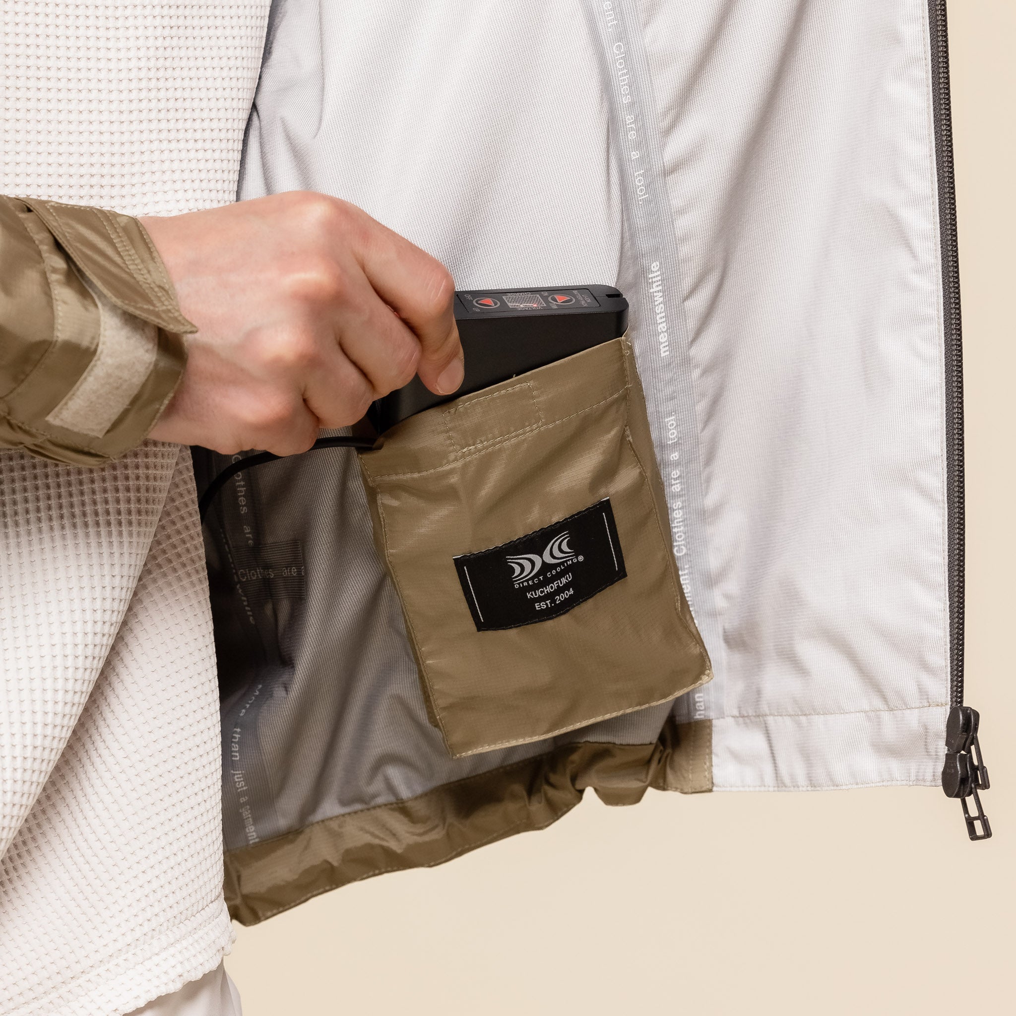 MW-JKT24103 Meanswhile - Air Circulation System Rain Jacket - Coyote