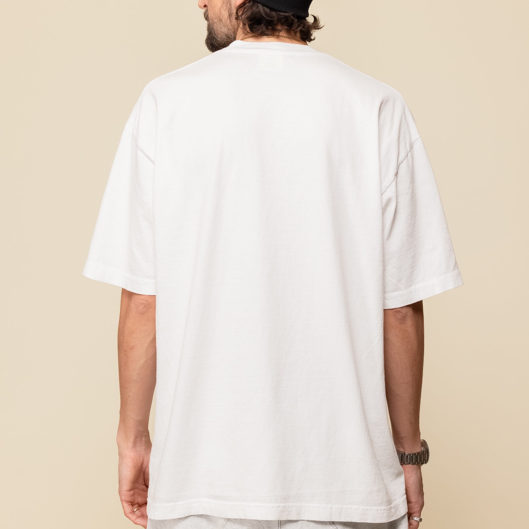 Cease - Shoulder Print T-Shirt -White "ceaseceasecease.com" "ceaseceasecease" "cease stockist" "dan pacitti"