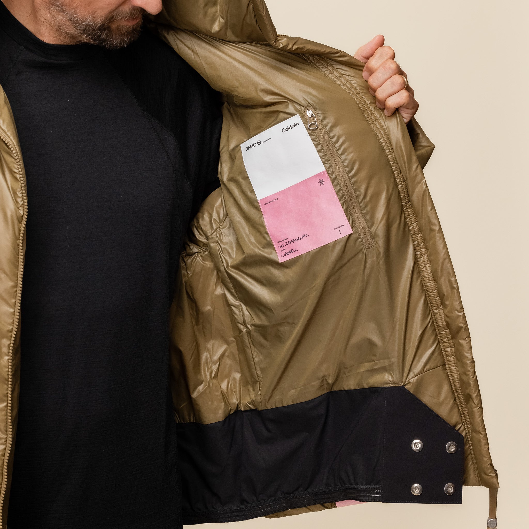 GL24704MC Goldwin x OAMC - Down Jacket - Black "goldwin OAMC" OAMC Goldwin collaboration"