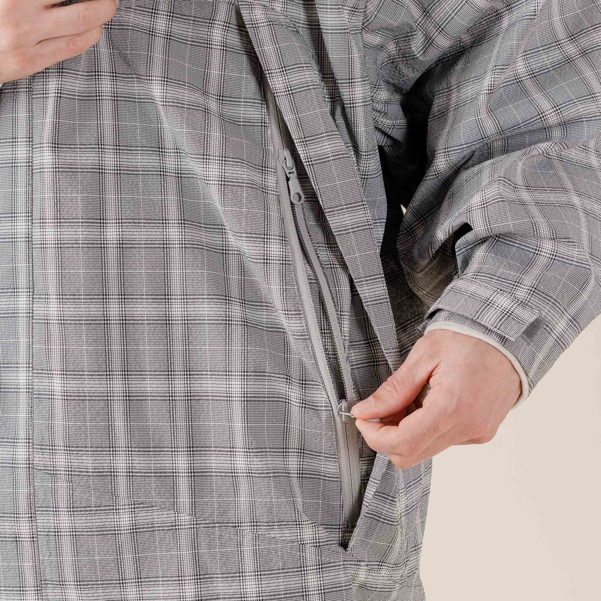 "Tightbooth Stockists" "tightbooth Japan" "tightbooth skate" Shinpei Ueno Tightbooth - Seersucker Big Coat - Grey