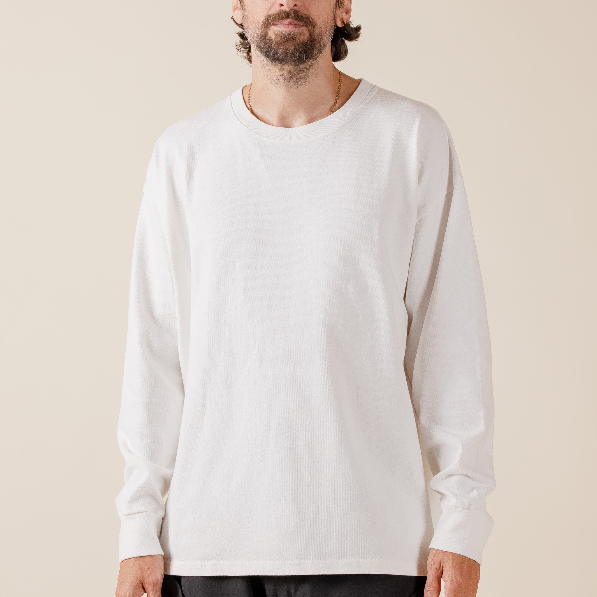 CMF Comfy Outdoor Garment - AW23 Heavy Cotton Long Sleeve T-Shirt - White