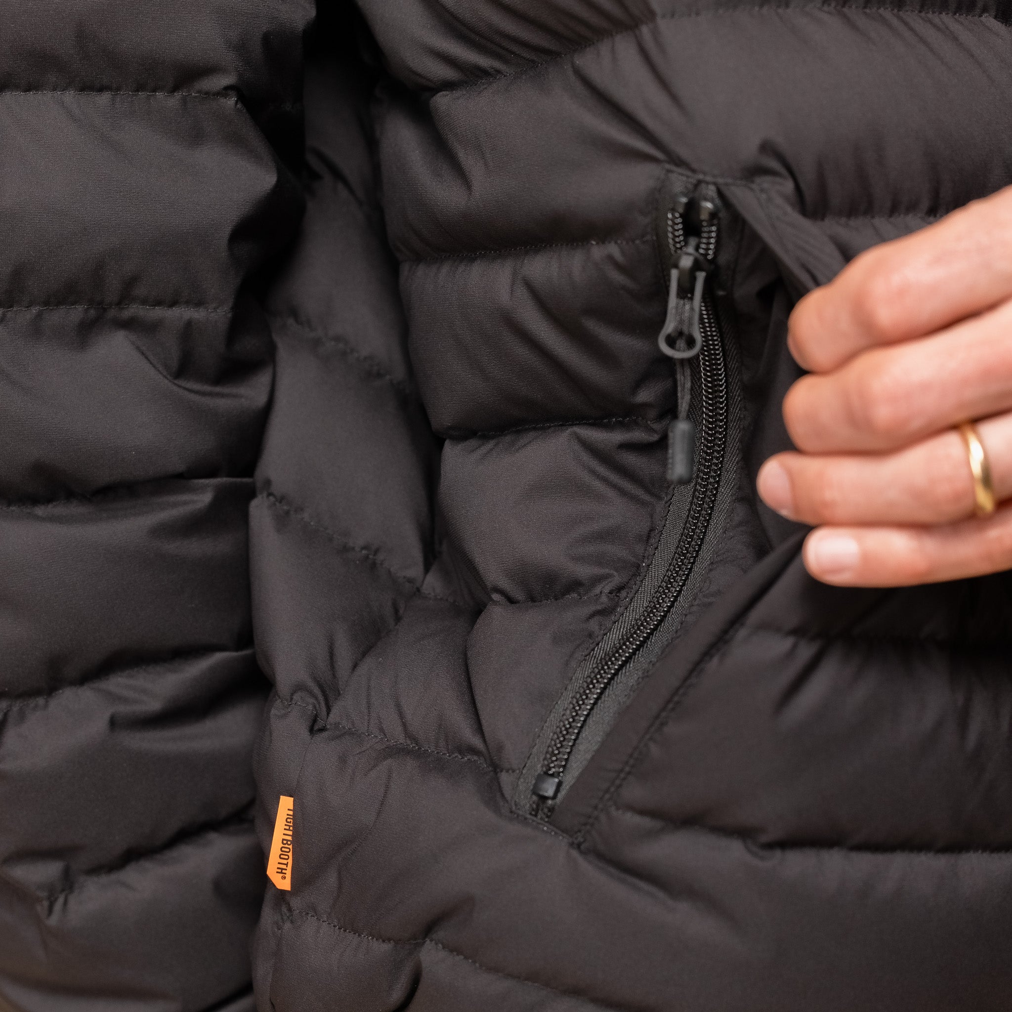 Tightbooth - Light Down Jacket - Black "tightbooth stockists" "tightbooth Japan"