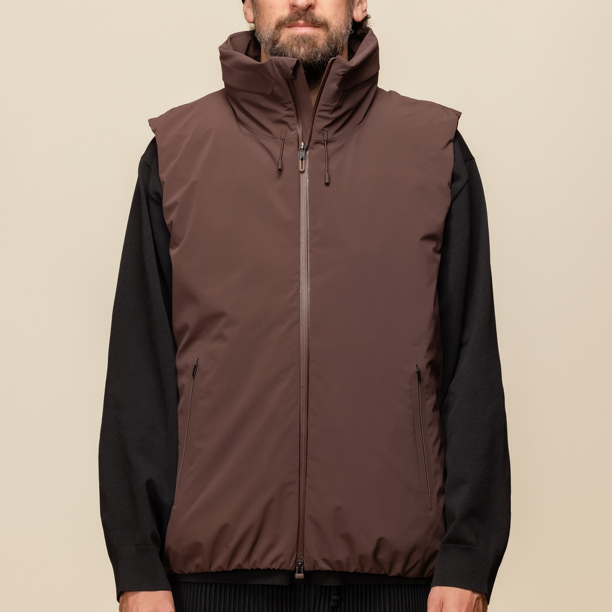 Descente Allterrain - Mizusawa Invisible Down Vest Jacket - Brown DU4FDJM5MU