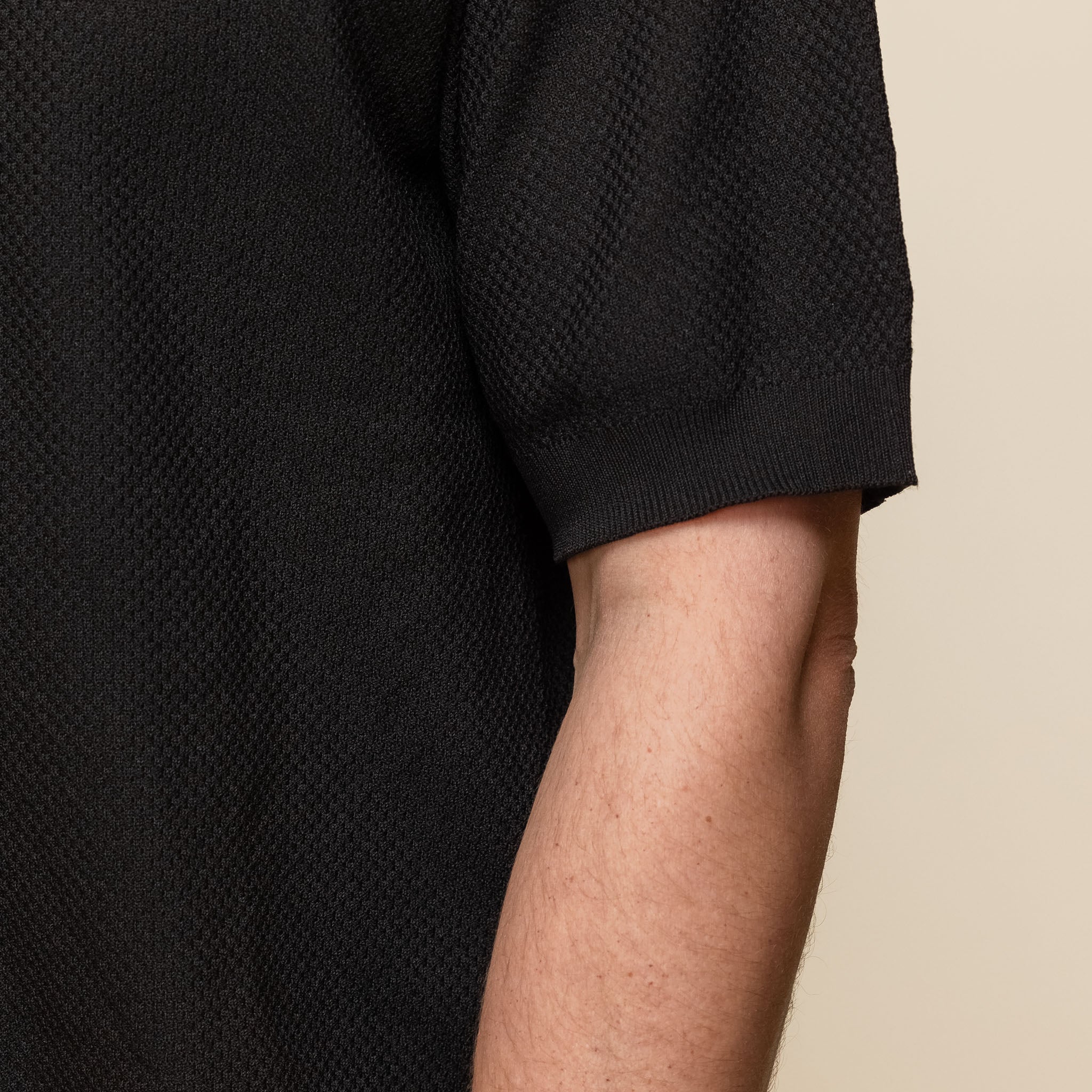 Goldwin - Wholegarment Wool Blend Knit Polo Shirt - Black
