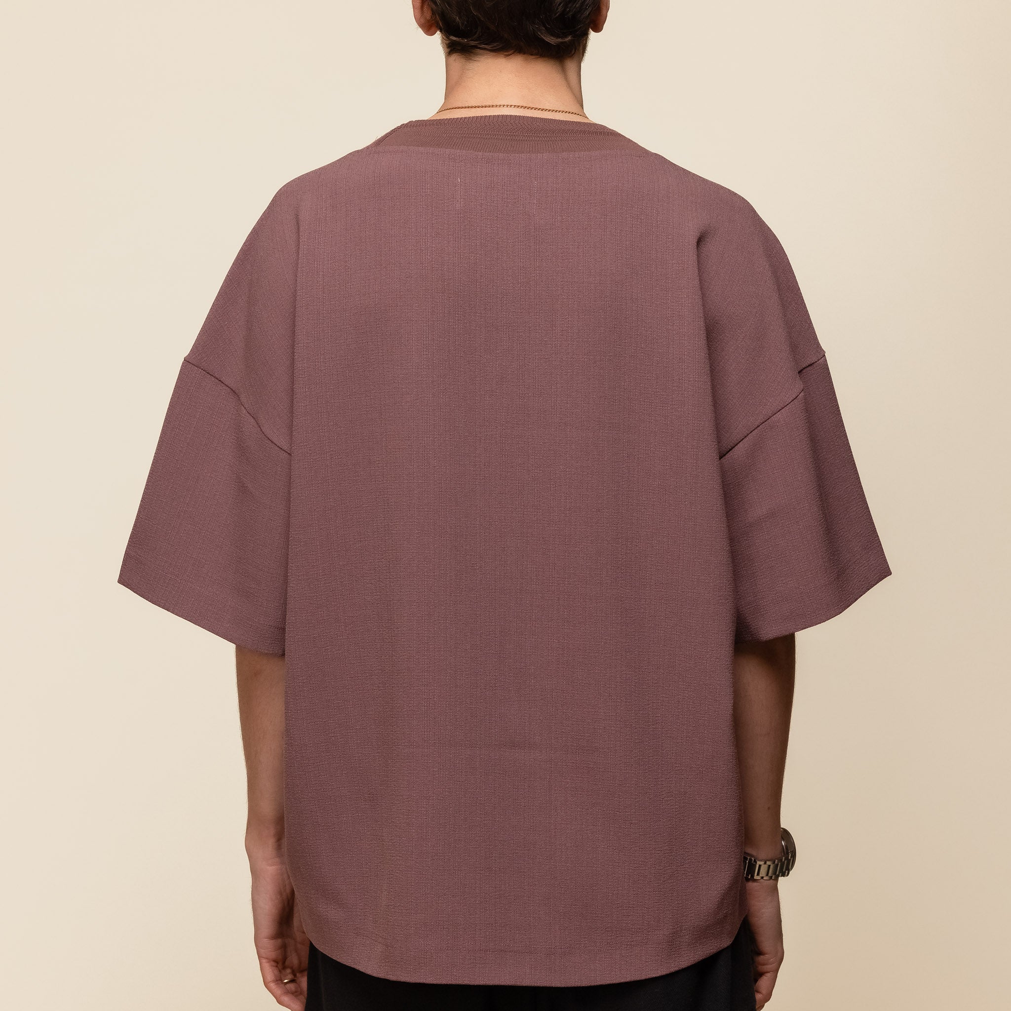 Merely Made - Wide Round Neckline T-Shirt - Grape Purple