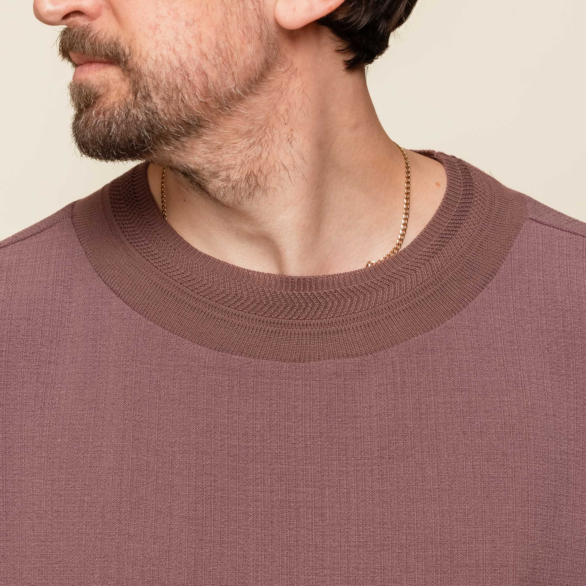 Merely Made - Wide Round Neckline T-Shirt - Grape Purple