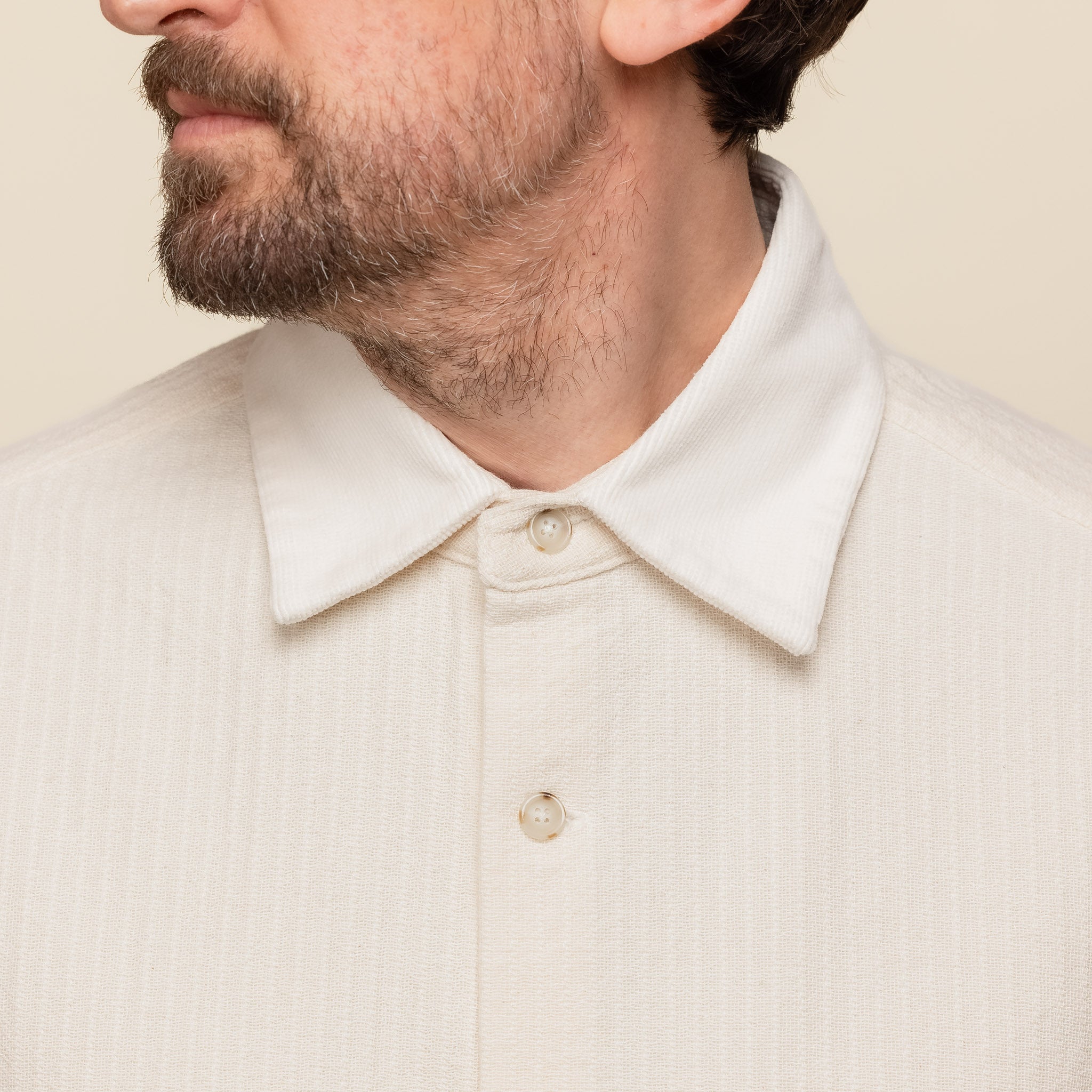 Merely Made - Premium Indian Cropped Shirt - Ivory