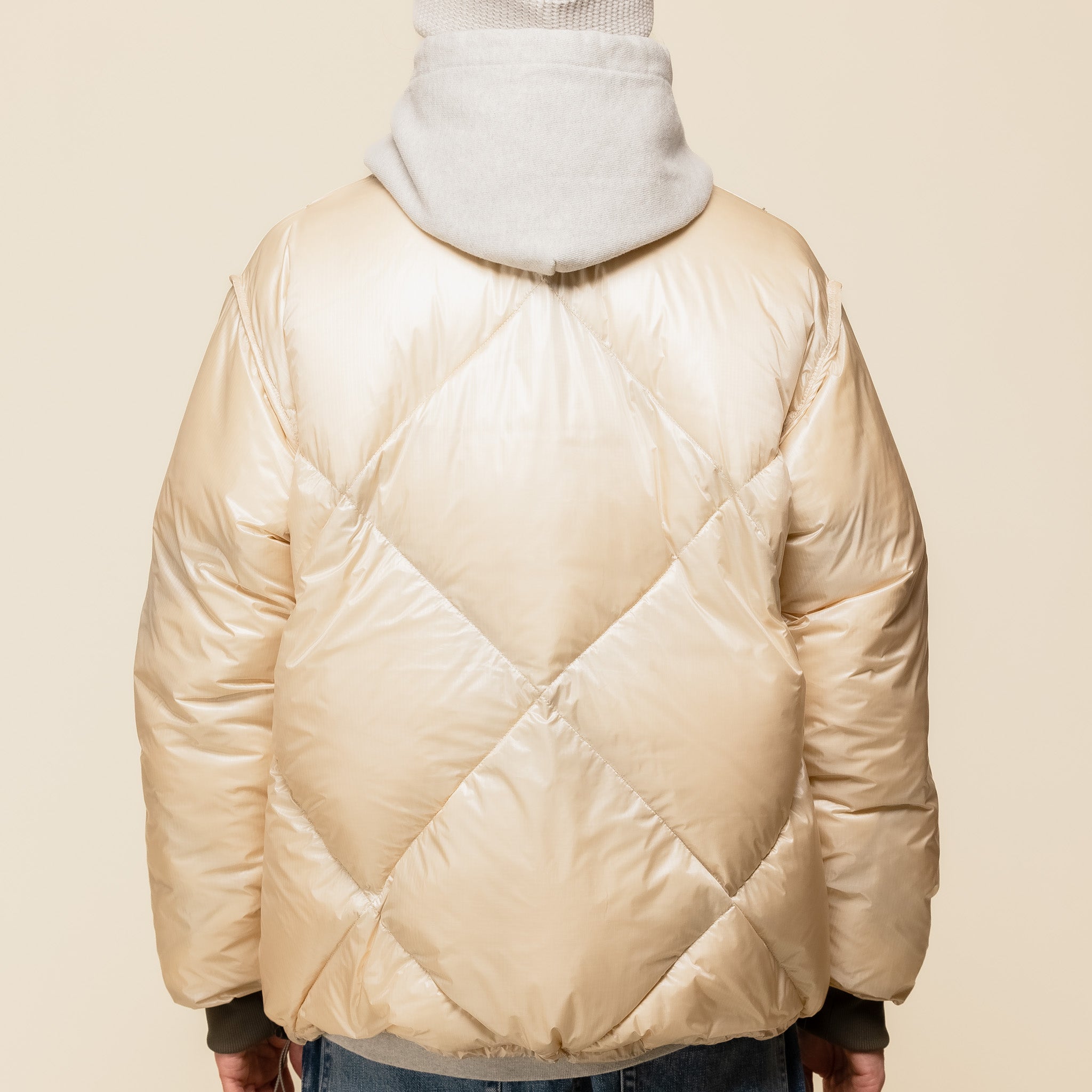 CMF Comfy Outdoor Garment x TTOO - Classic Diamond Down Jacket - Military Green x Beige