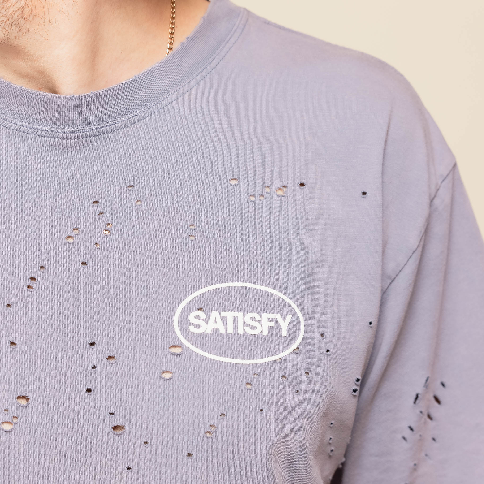 Satisfy Running - MothTech™ T‑Shirt - Aged Purple Sage