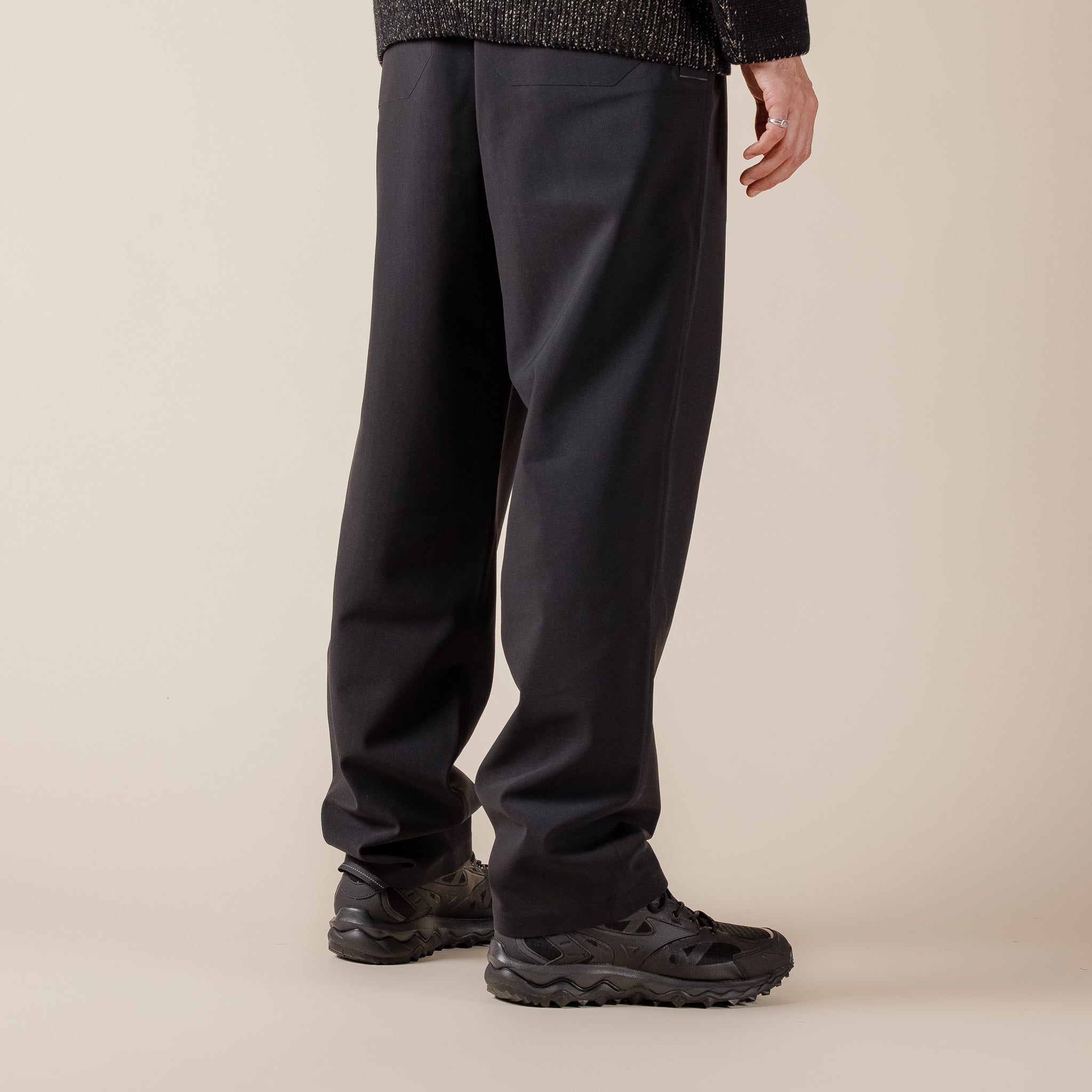 GR10K - GR97CECBL Water Repellent Bonded Fleece Pants - Black