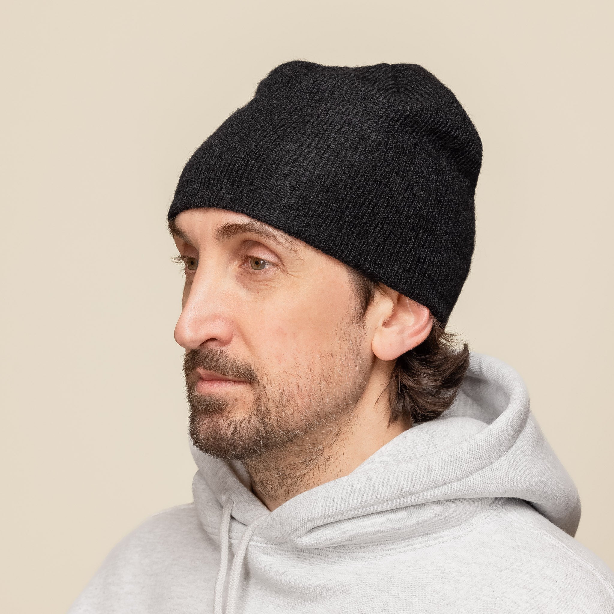 Found Feather - Mohair Skully Beanie - Black