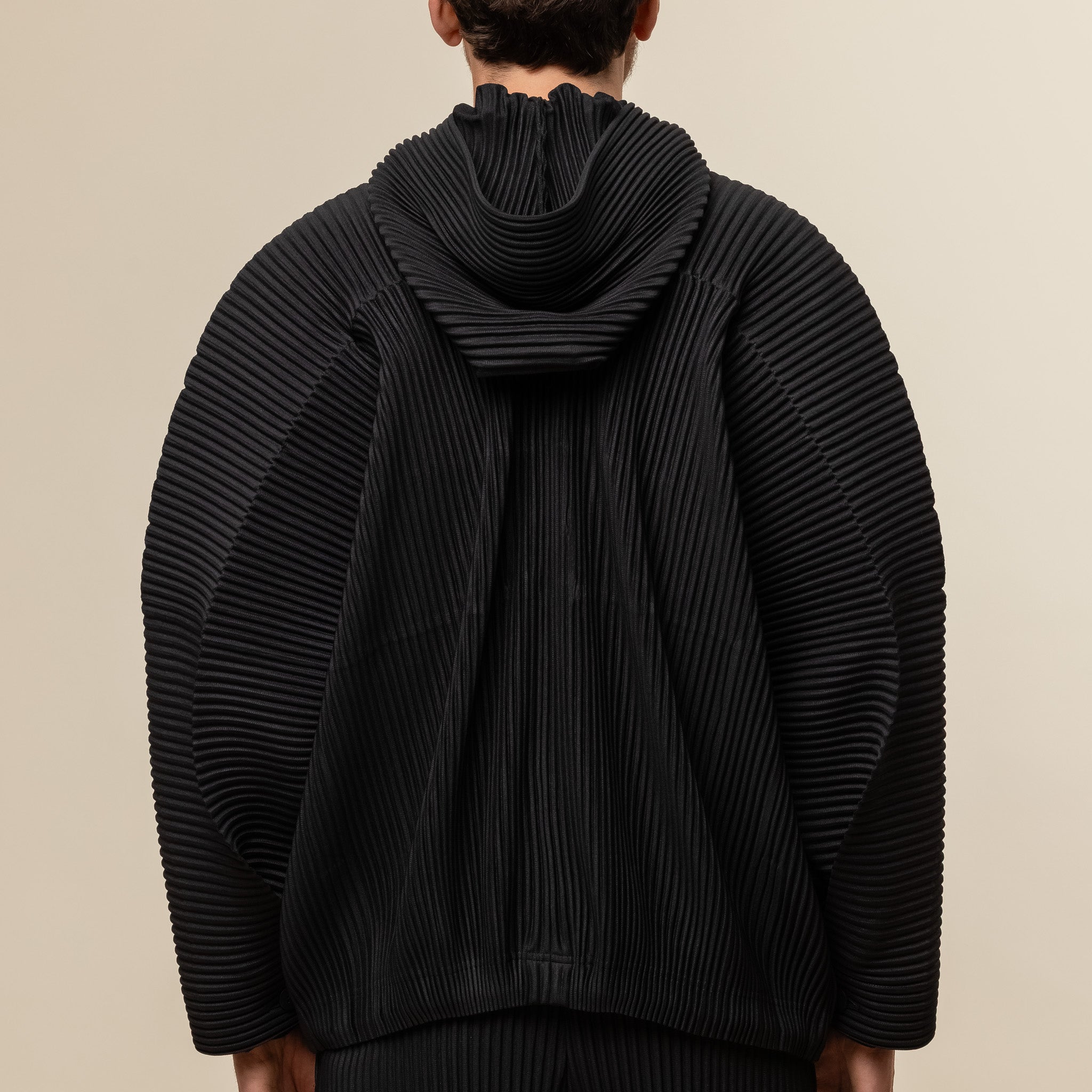 Homme Plissé Issey Miyake - Hooded Pleats Jacket - Black HP56JL121_15