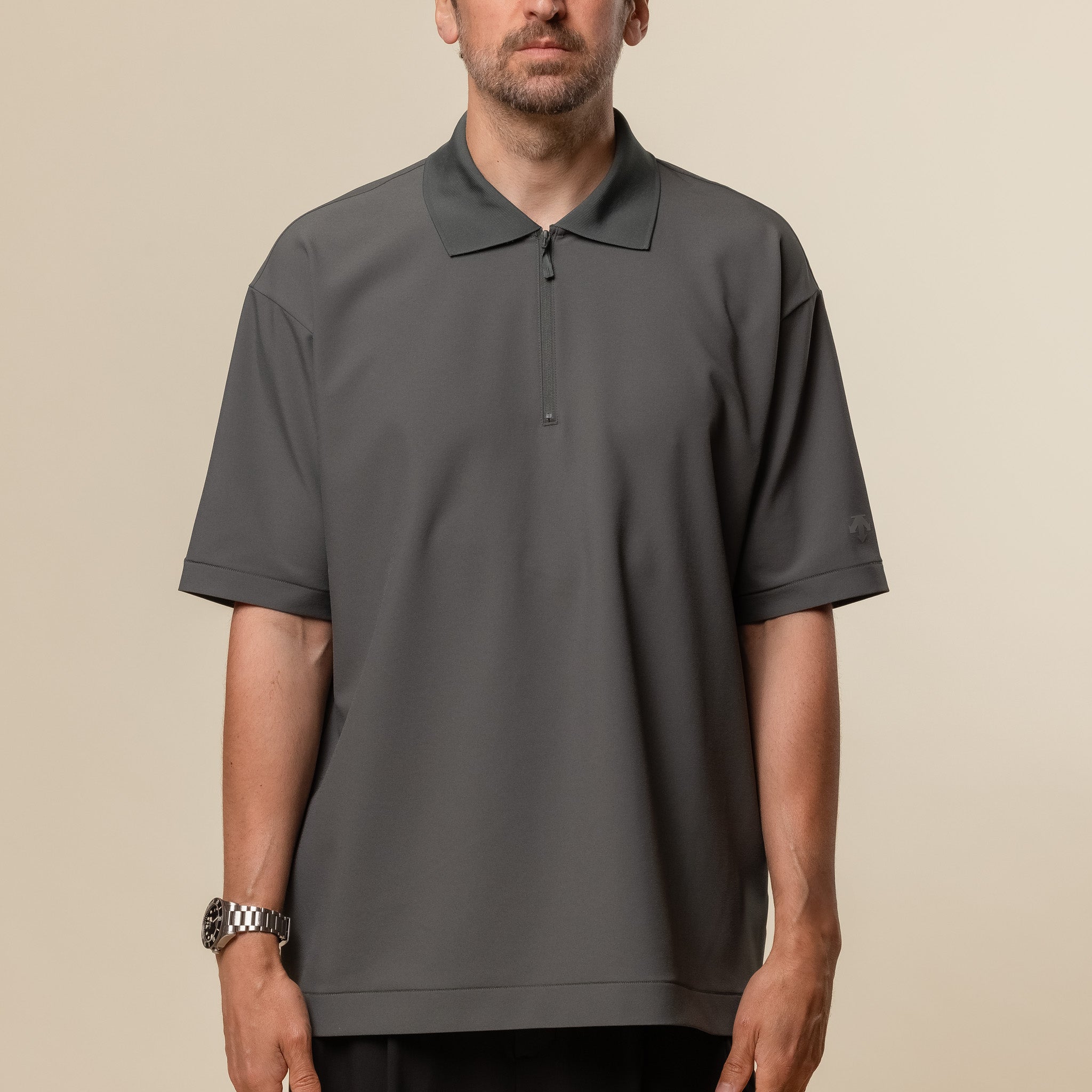 Descente IO - Tech Polo Shirt - Slate Forest