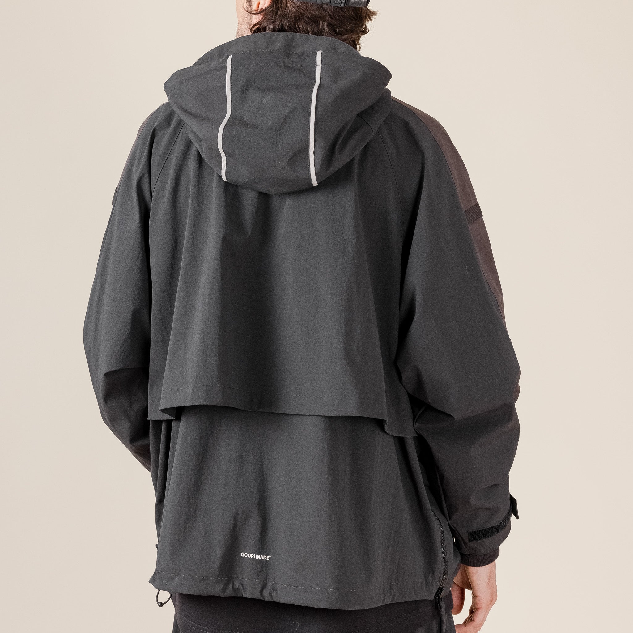 GOOPiMADE X TTOO - “Gof-A3” Tech-Meander Pullover Jacket - Black "goopimade this thing of ours" "goopimade TTOO collaboration"