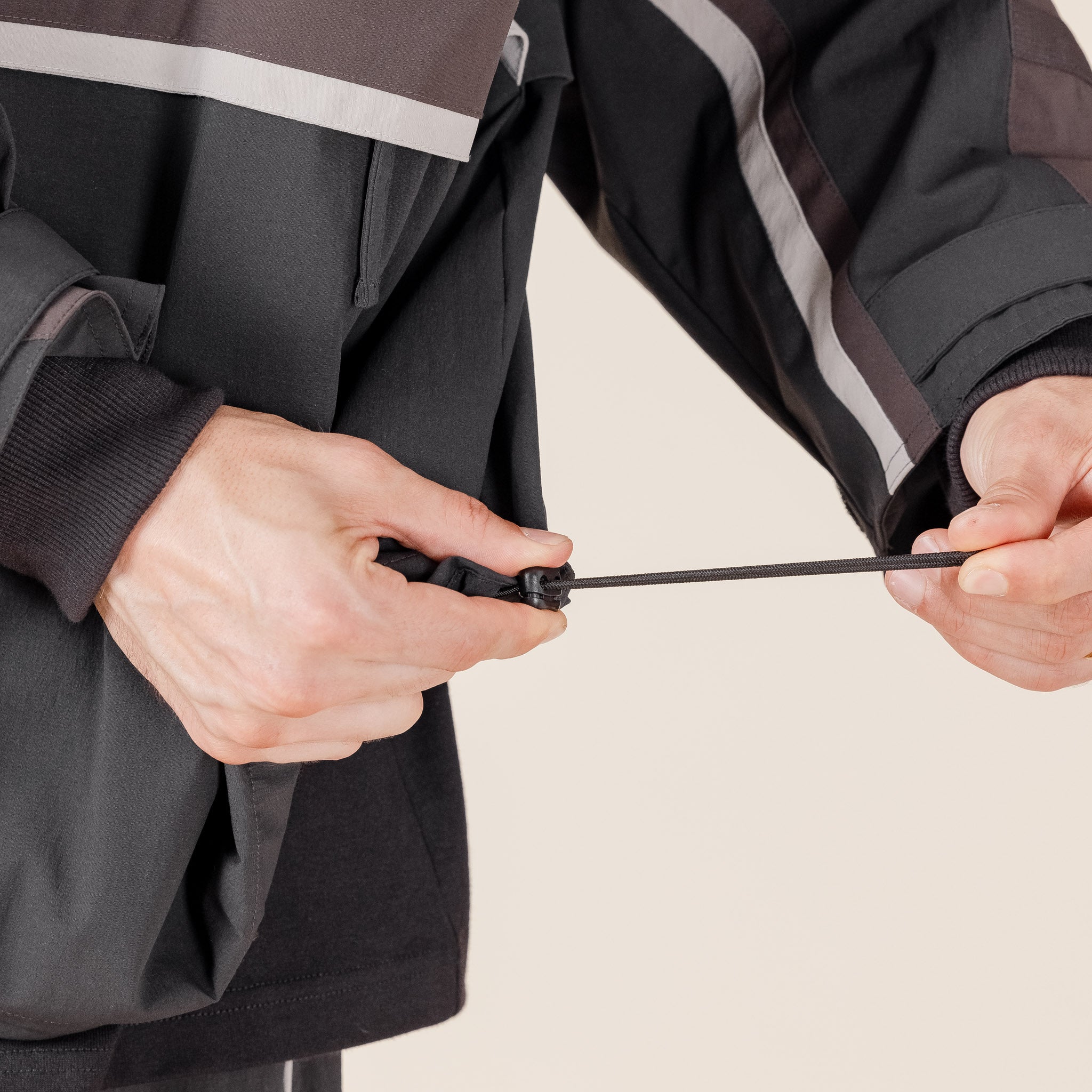 GOOPiMADE X TTOO - “Gof-A3” Tech-Meander Pullover Jacket - Black "goopimade this thing of ours" "goopimade TTOO collaboration"