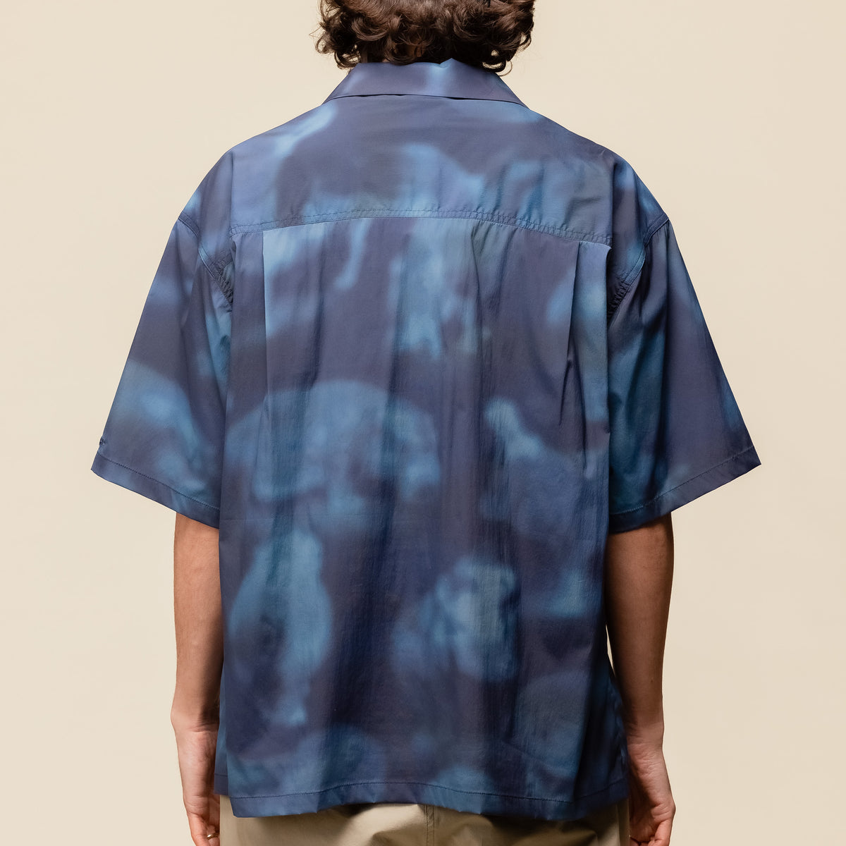 SIAOMA Men's Native American Print Short Sleeve Shirt - Button Down Casual T-Shirt Top, Blue Jewel, 3XL