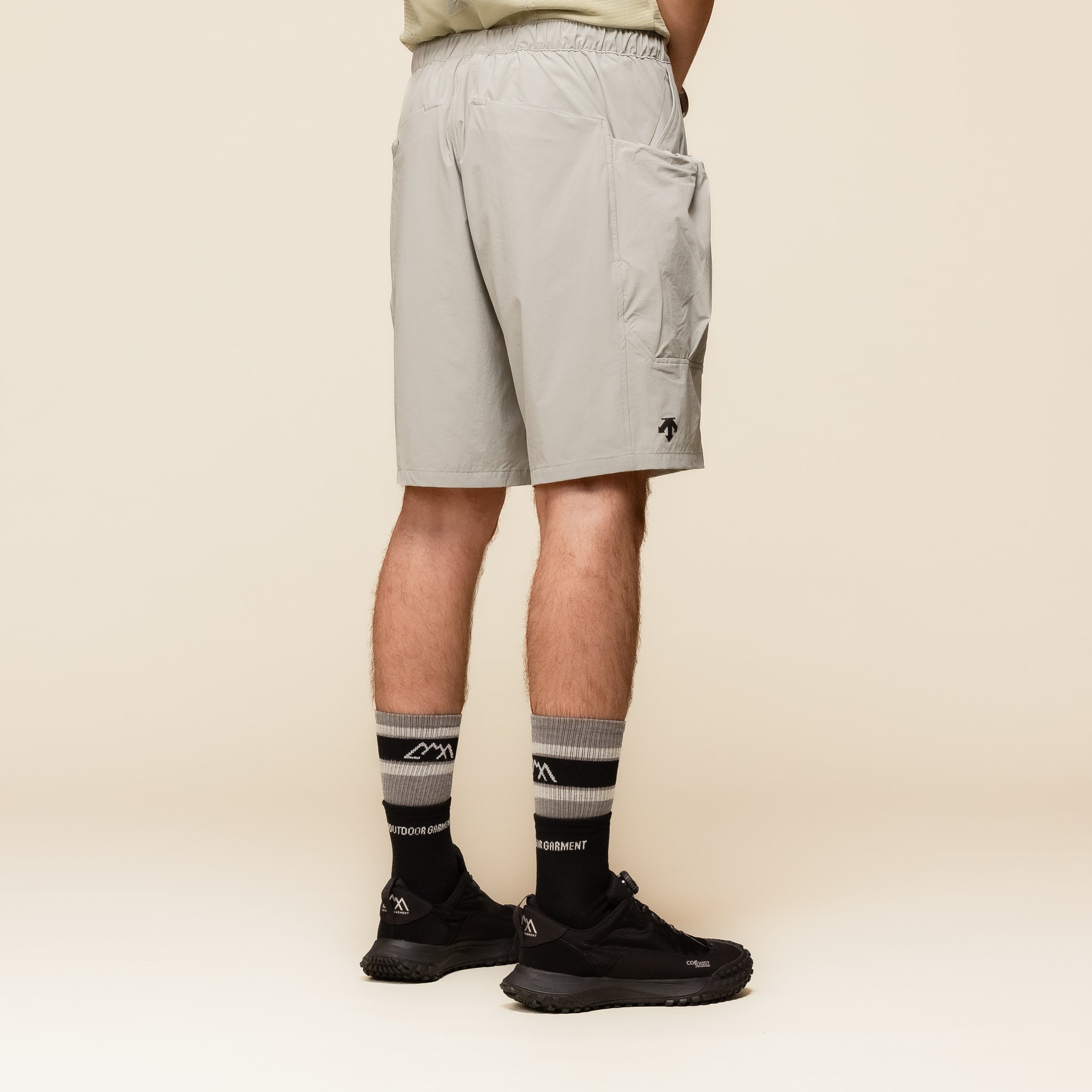 DOMXGD86U Descente 81 - Cordura Nylon Half Pants (Shorts) - Sand Beige
