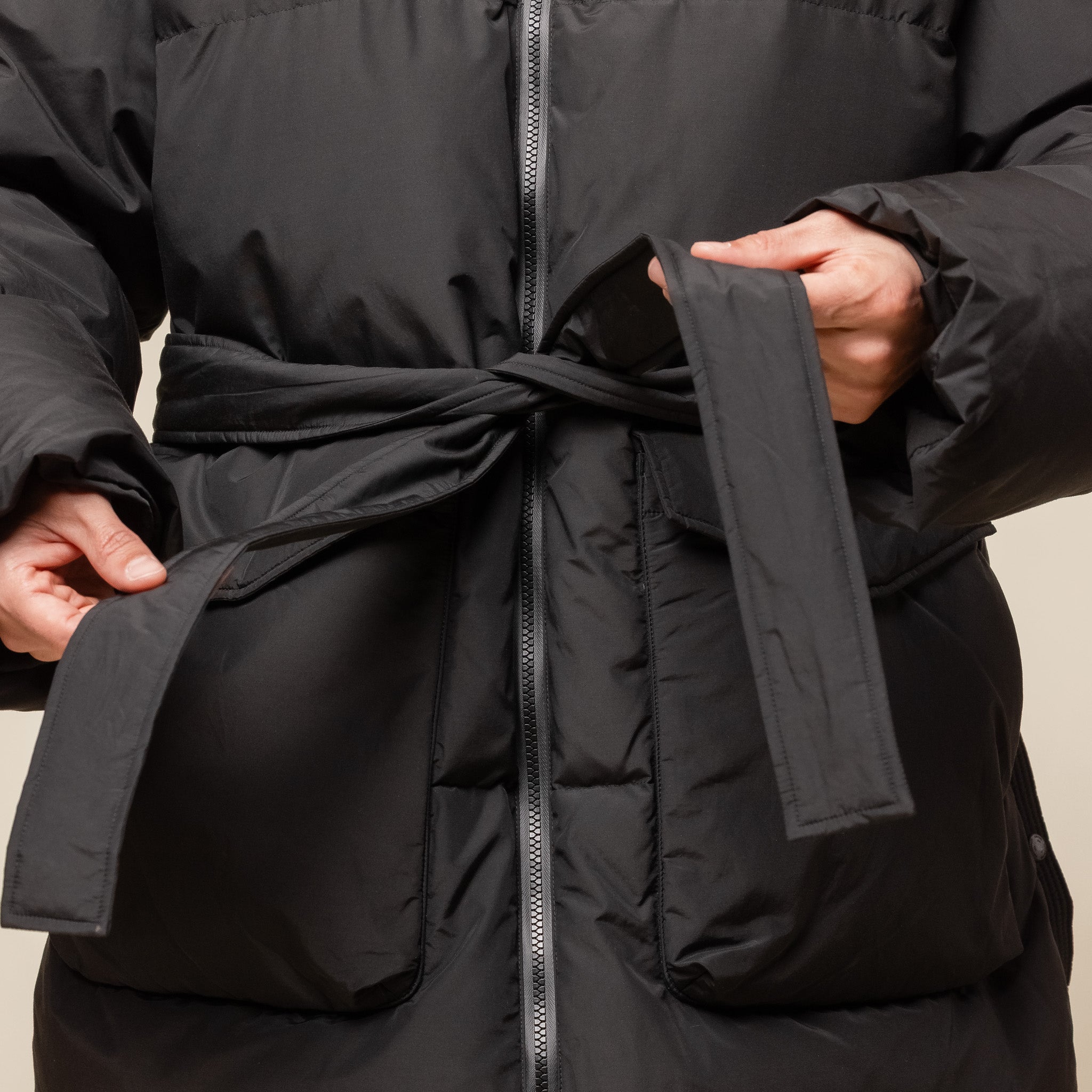 F/CE - Recycled Down Detachable Hood Jacket - Black
