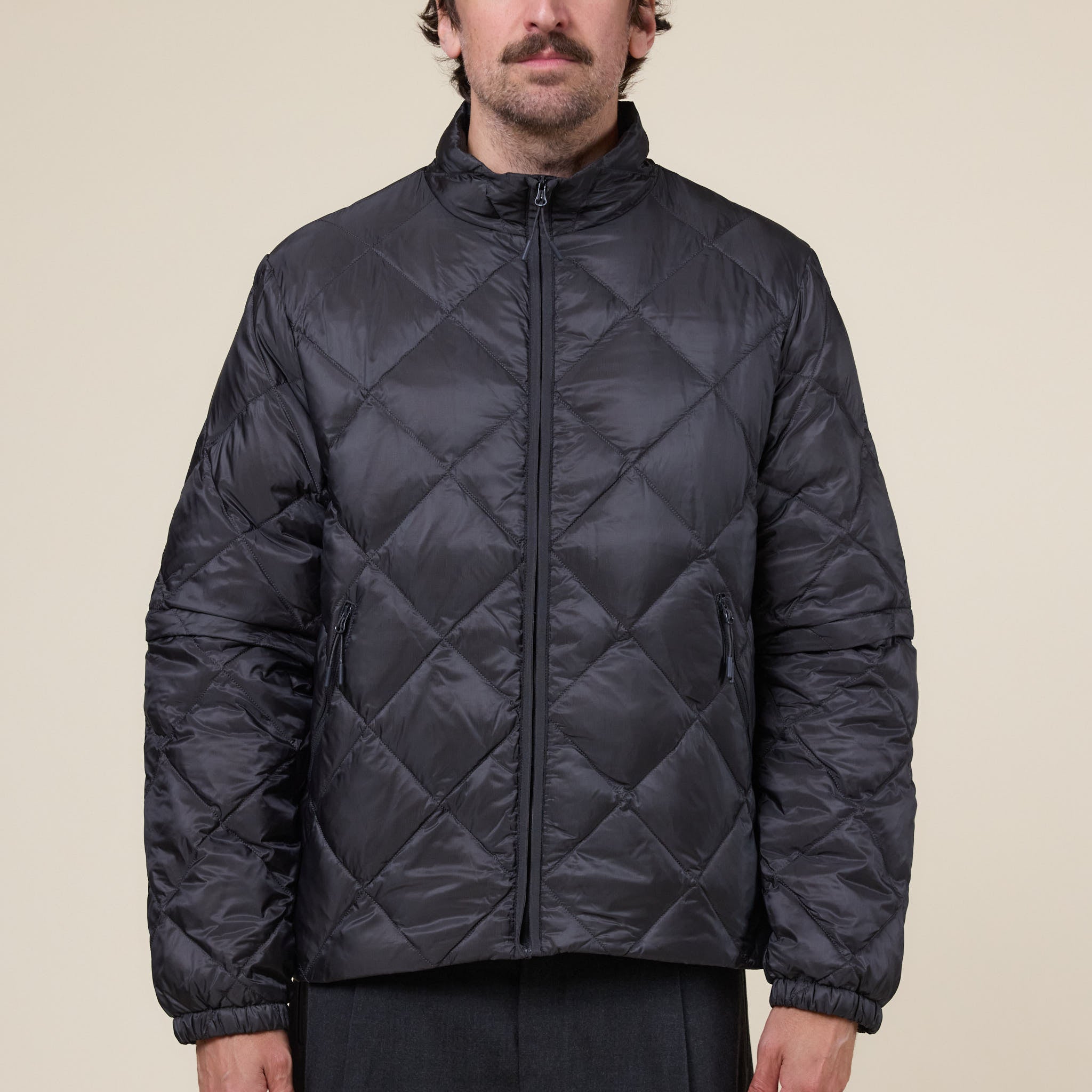 Hiking Patrol - Base Light Down Zip Off Jacket - Charcoal Black