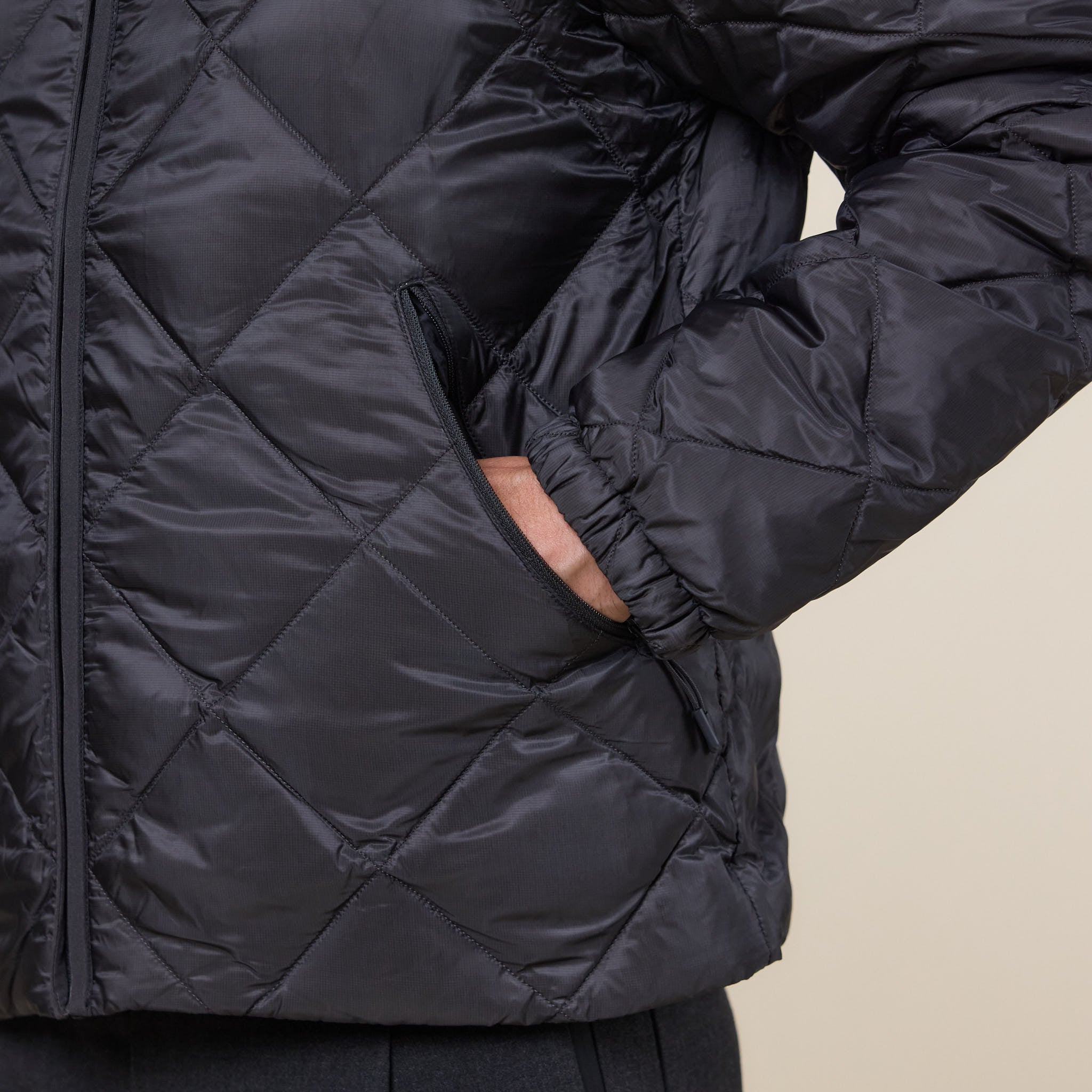 Hiking Patrol - Base Light Down Zip Off Jacket - Charcoal Black