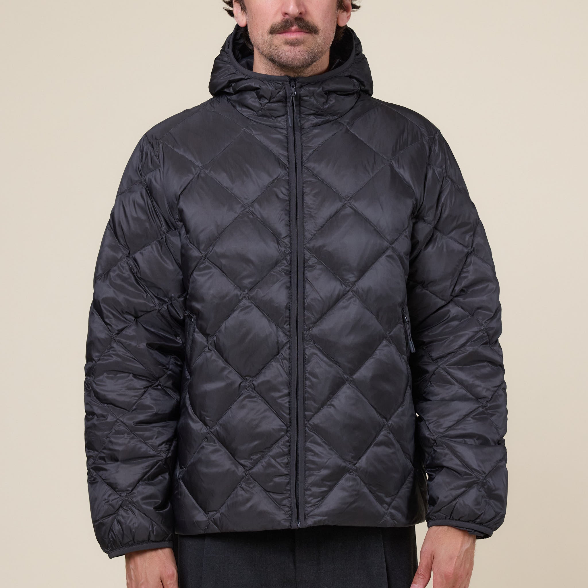 Hiking Patrol - Base Light Down Hooded Jacket - Charcoal Black