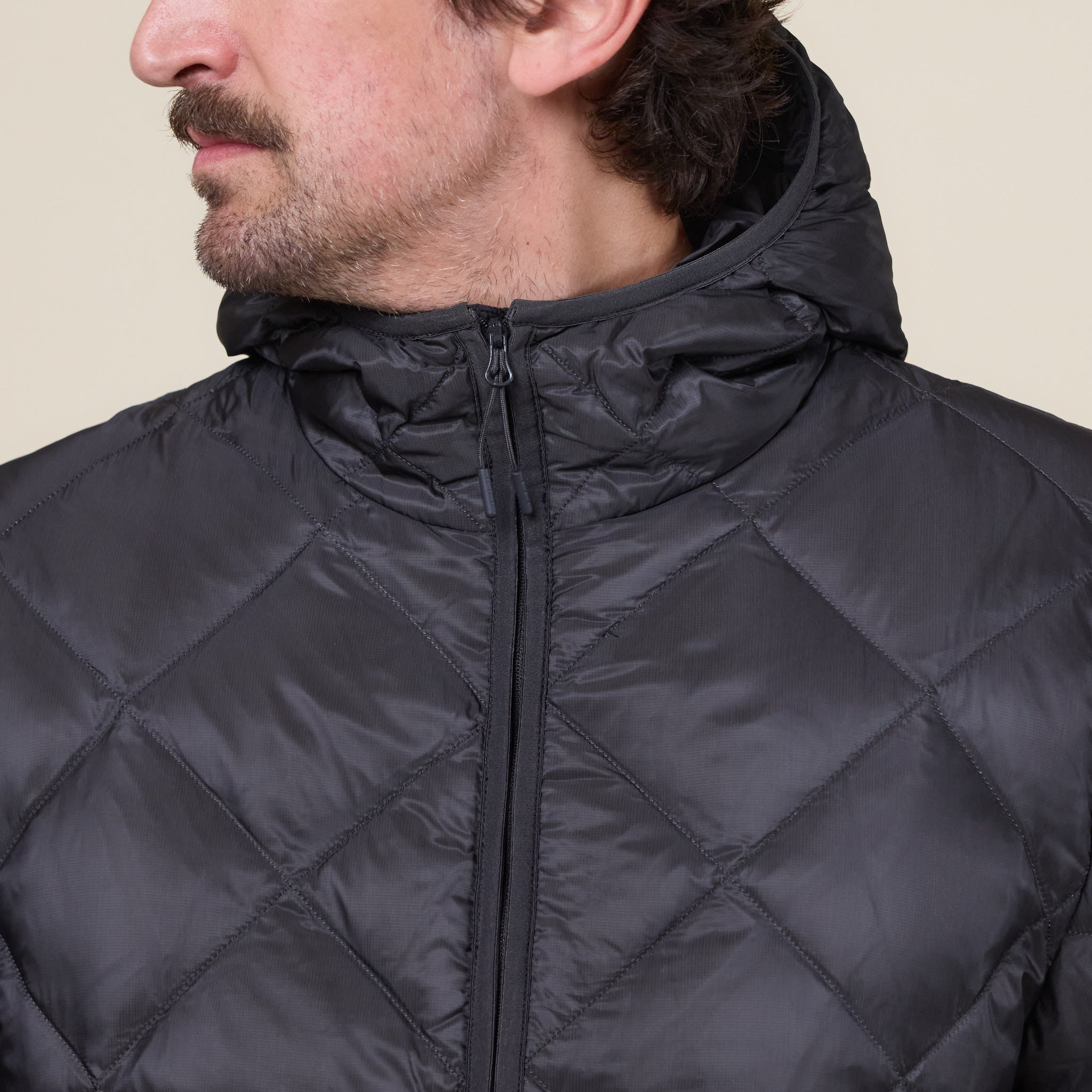 Hiking Patrol - Base Light Down Hooded Jacket - Charcoal Black