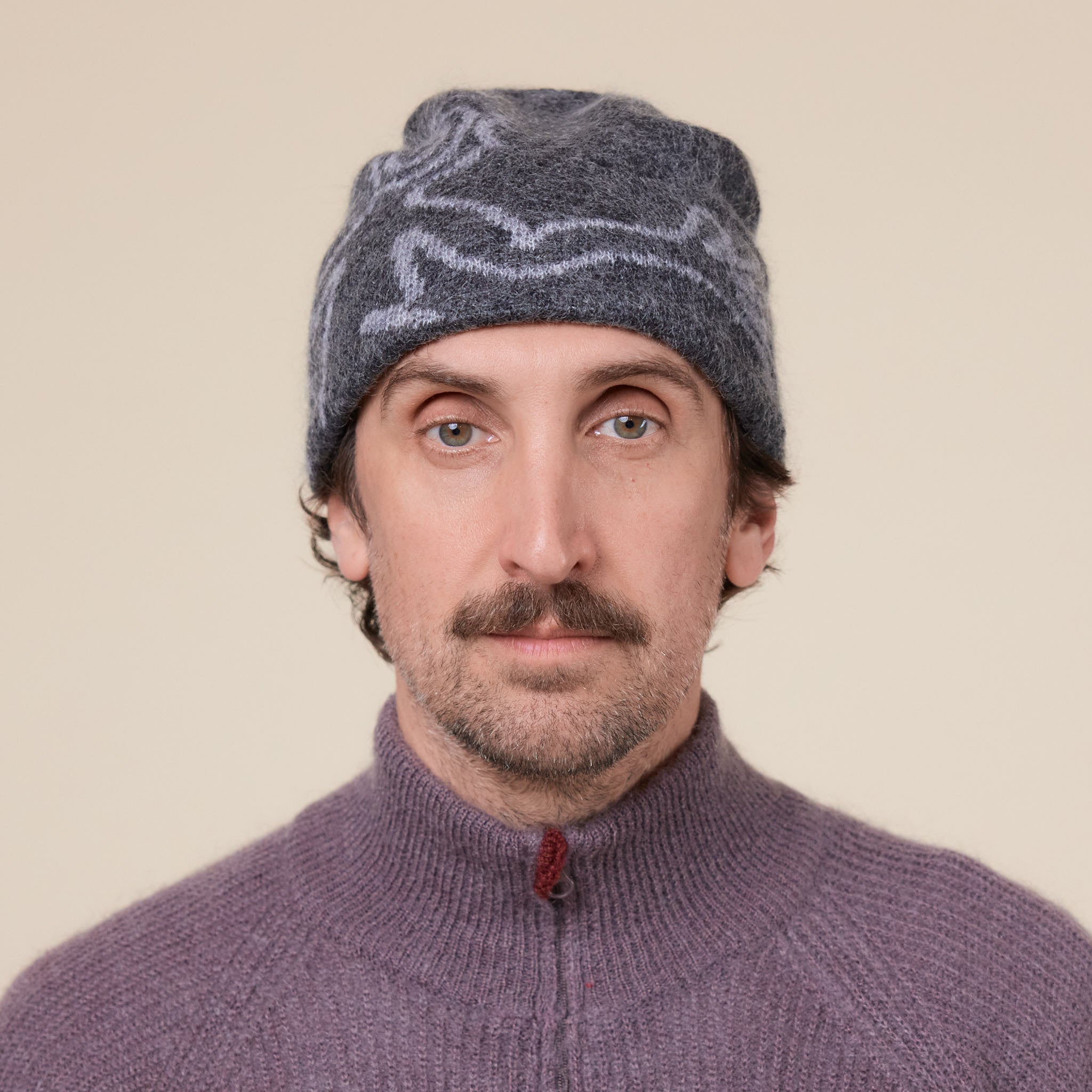 Hiking Patrol - Mascot Mohair Mixed Knit Beanie - Dark Grey