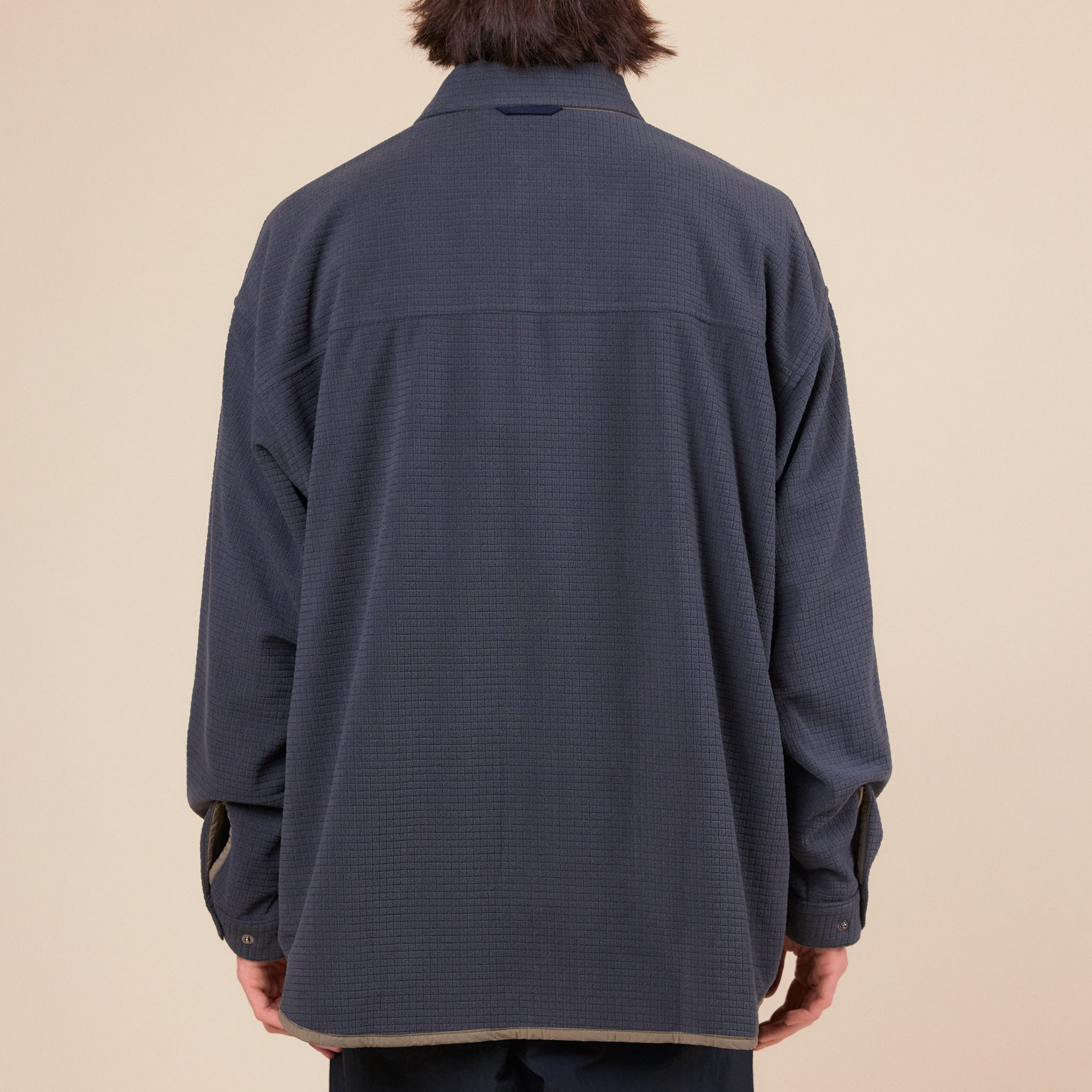 Poliquant - Reversible Block Fleece Shirt Jacket - Charcoal Grey