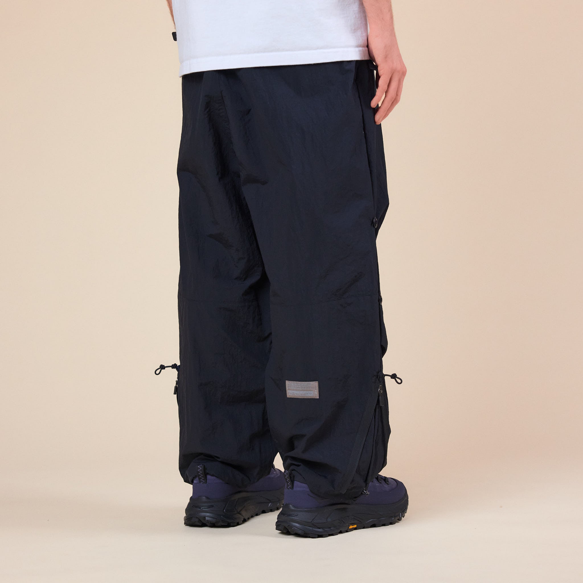 Poliquant - Changing Length Wide Zip Up Pants - Black
