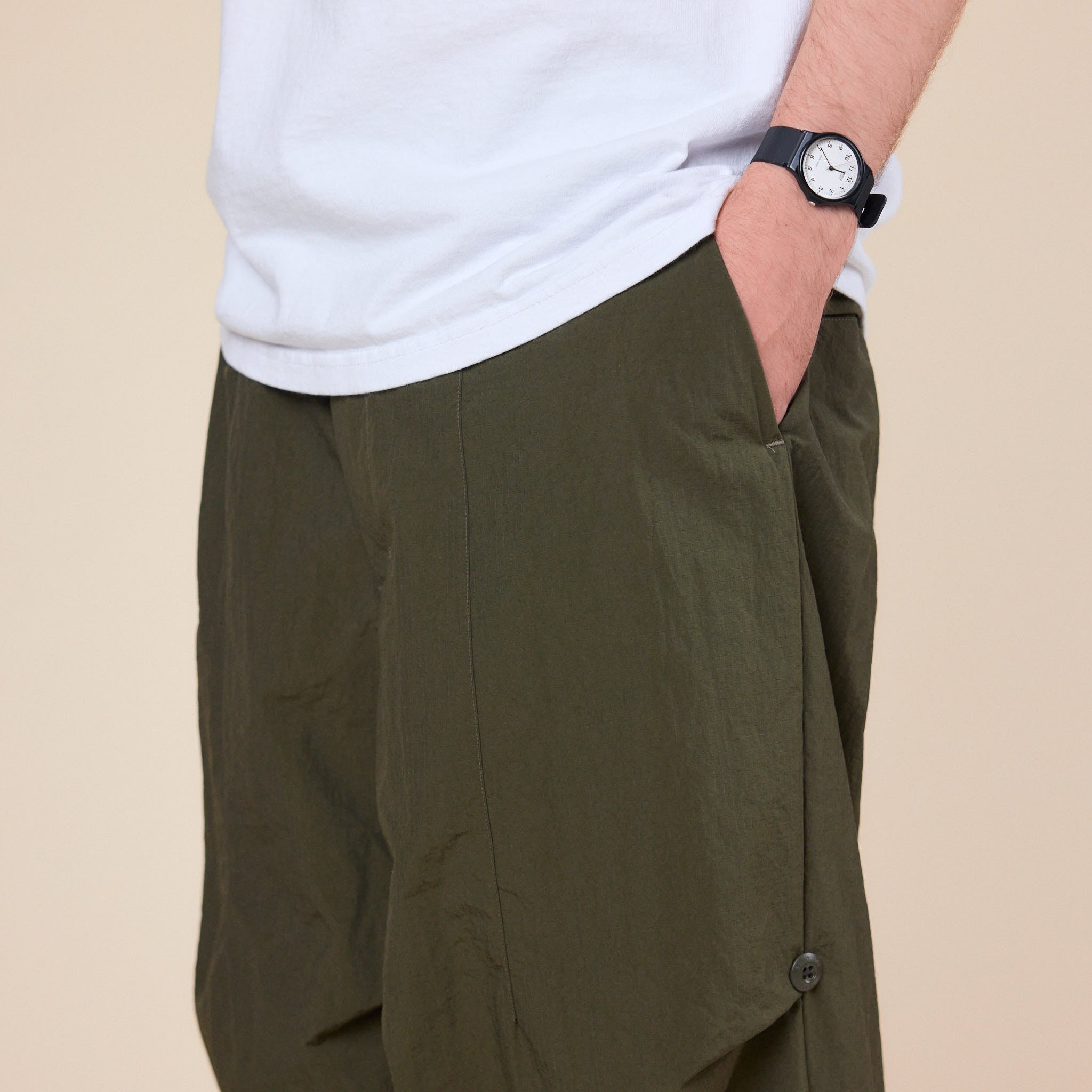 Poliquant - Changing Length Wide Zip Up Pants - Black