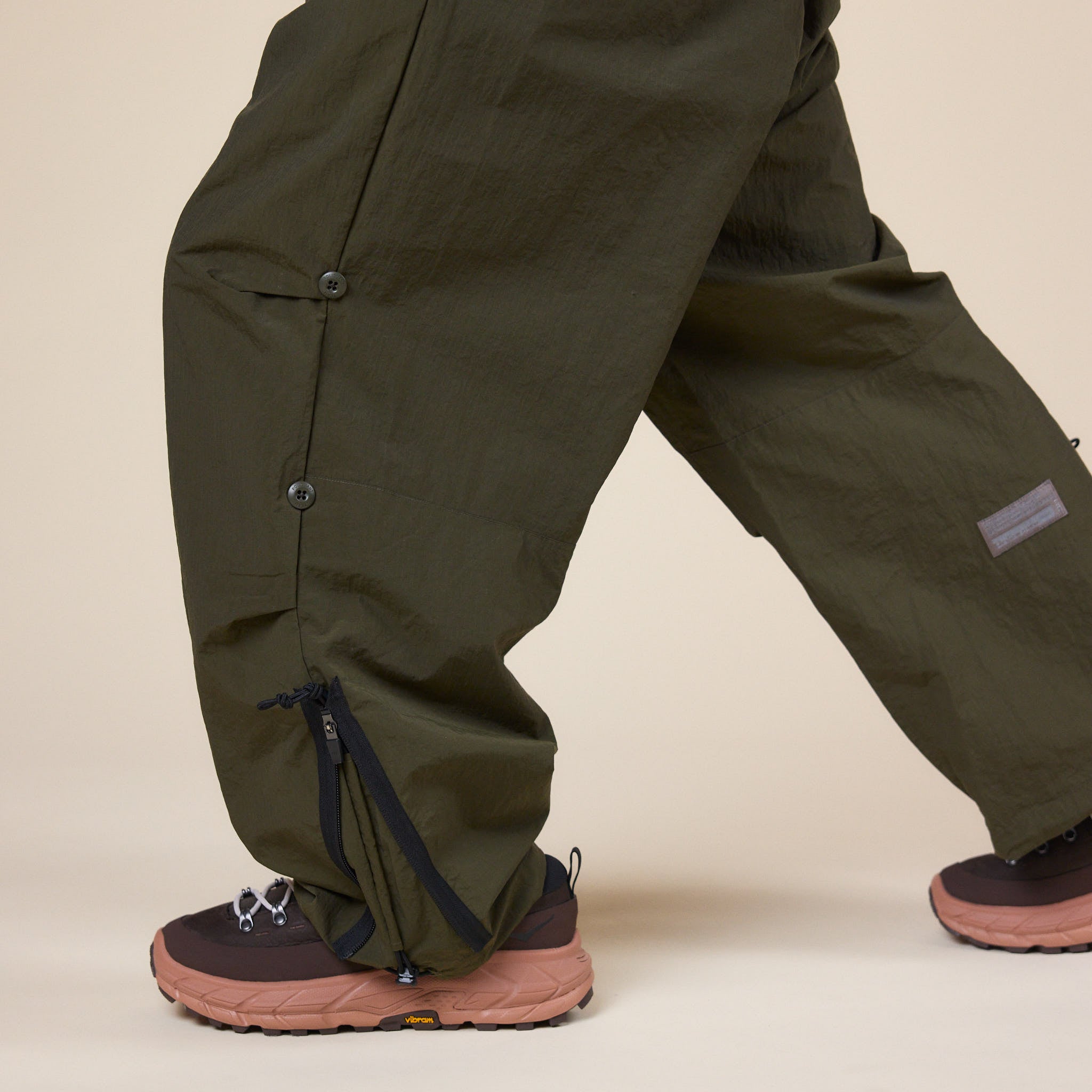 Poliquant - Changing Length Wide Zip Up Pants - Black