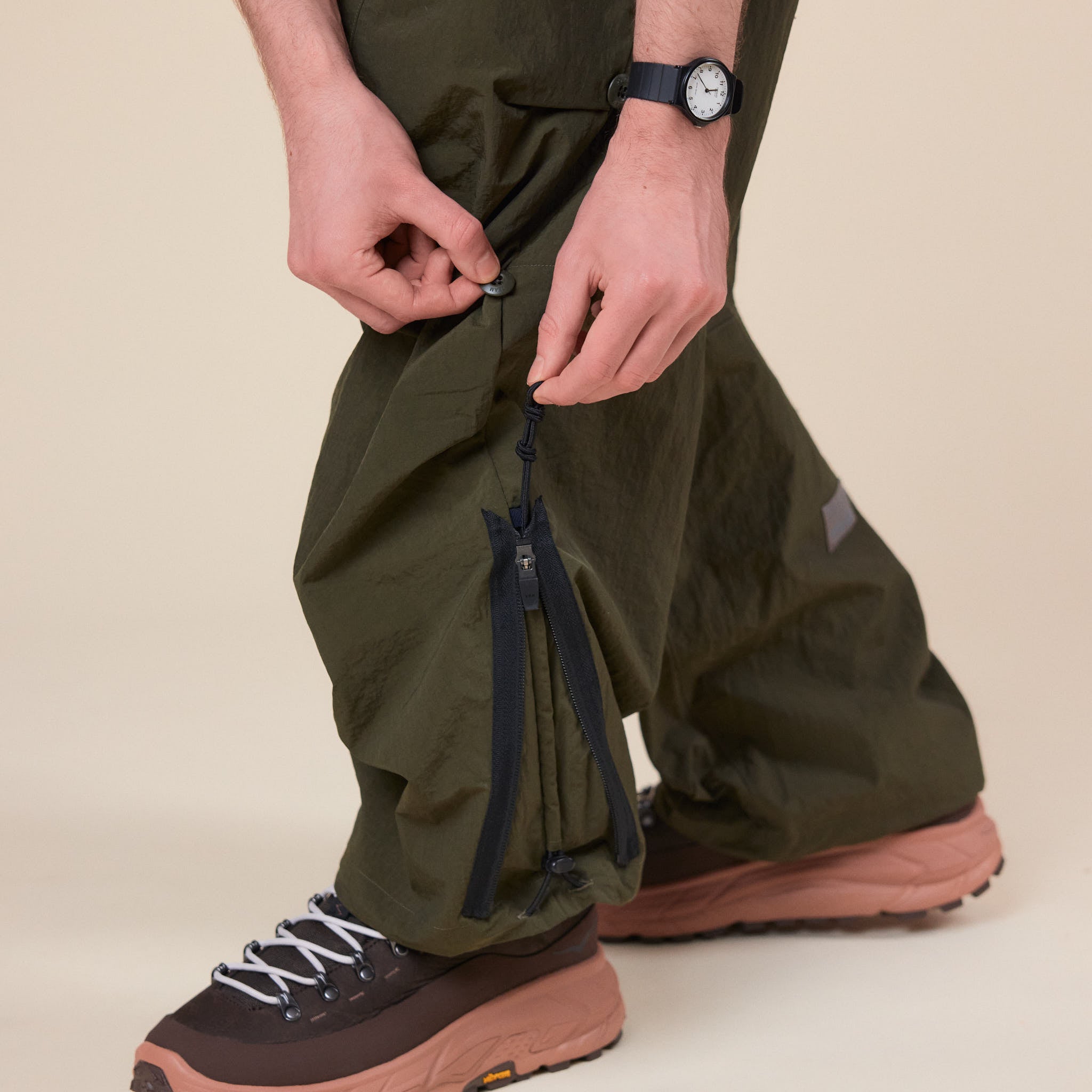 Poliquant - Changing Length Wide Zip Up Pants - Black