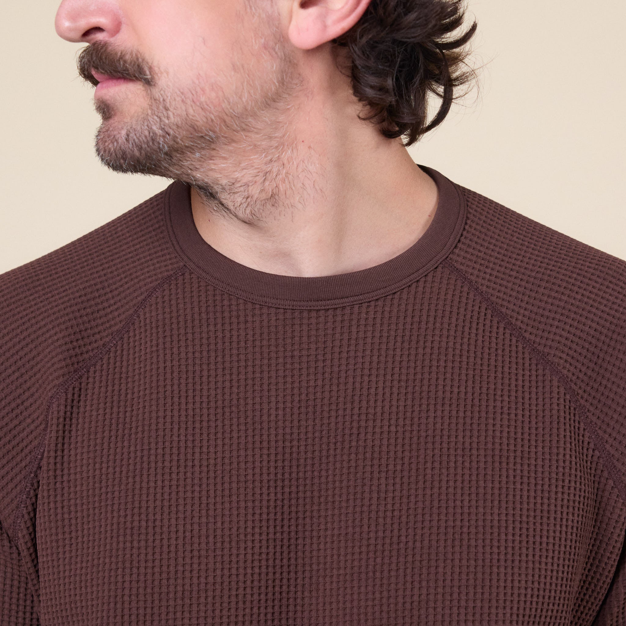 Goldwin - Waffle Long Sleeve T-Shirt - Chicory Brown