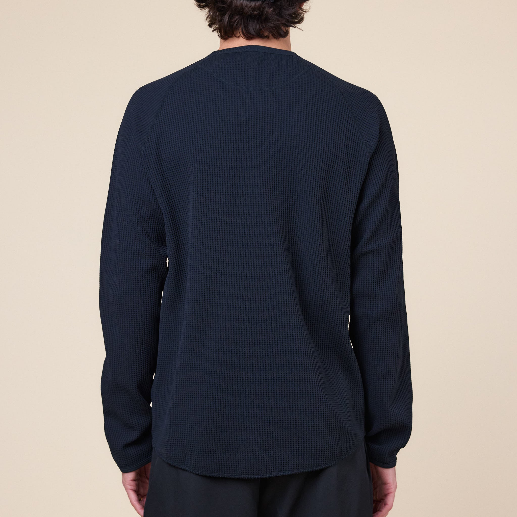 Goldwin - Waffle Long Sleeve T-Shirt - Black