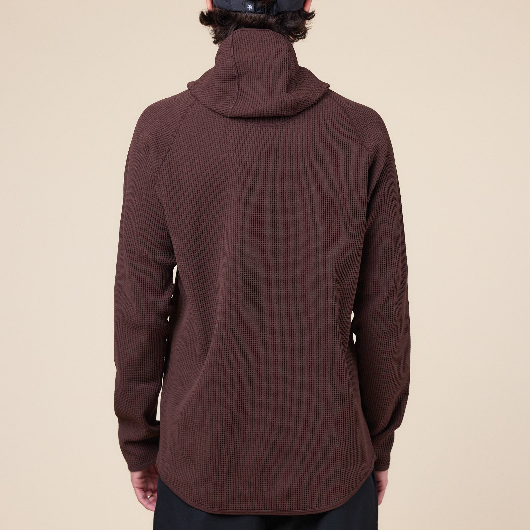 Goldwin - Waffle Long Sleeve Hoodie - Chicory Brown