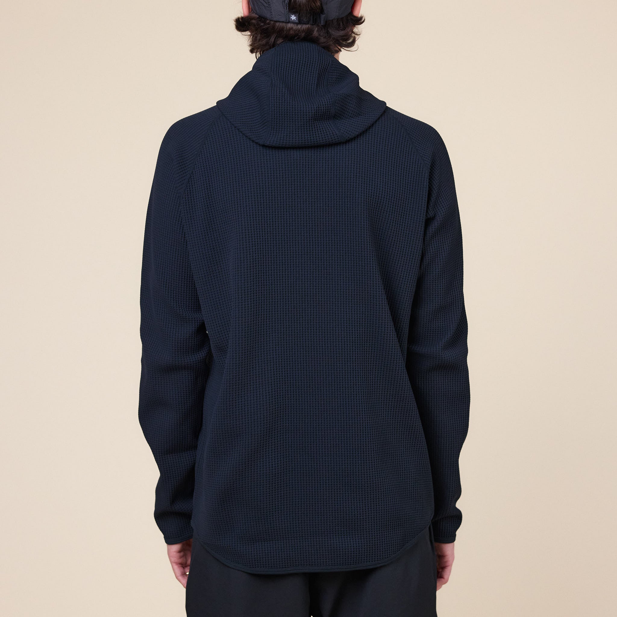 Goldwin - Waffle Long Sleeve Hoodie - Black
