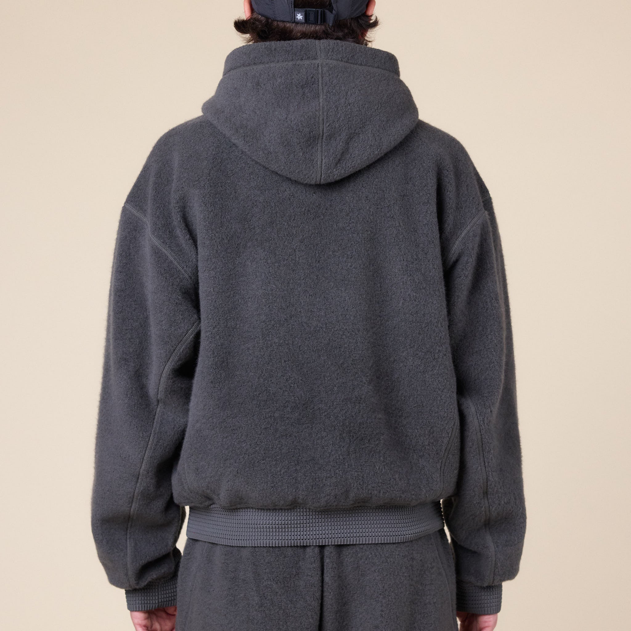 Goldwin 0 - Wool Fleece Hoodie - Dark Lava