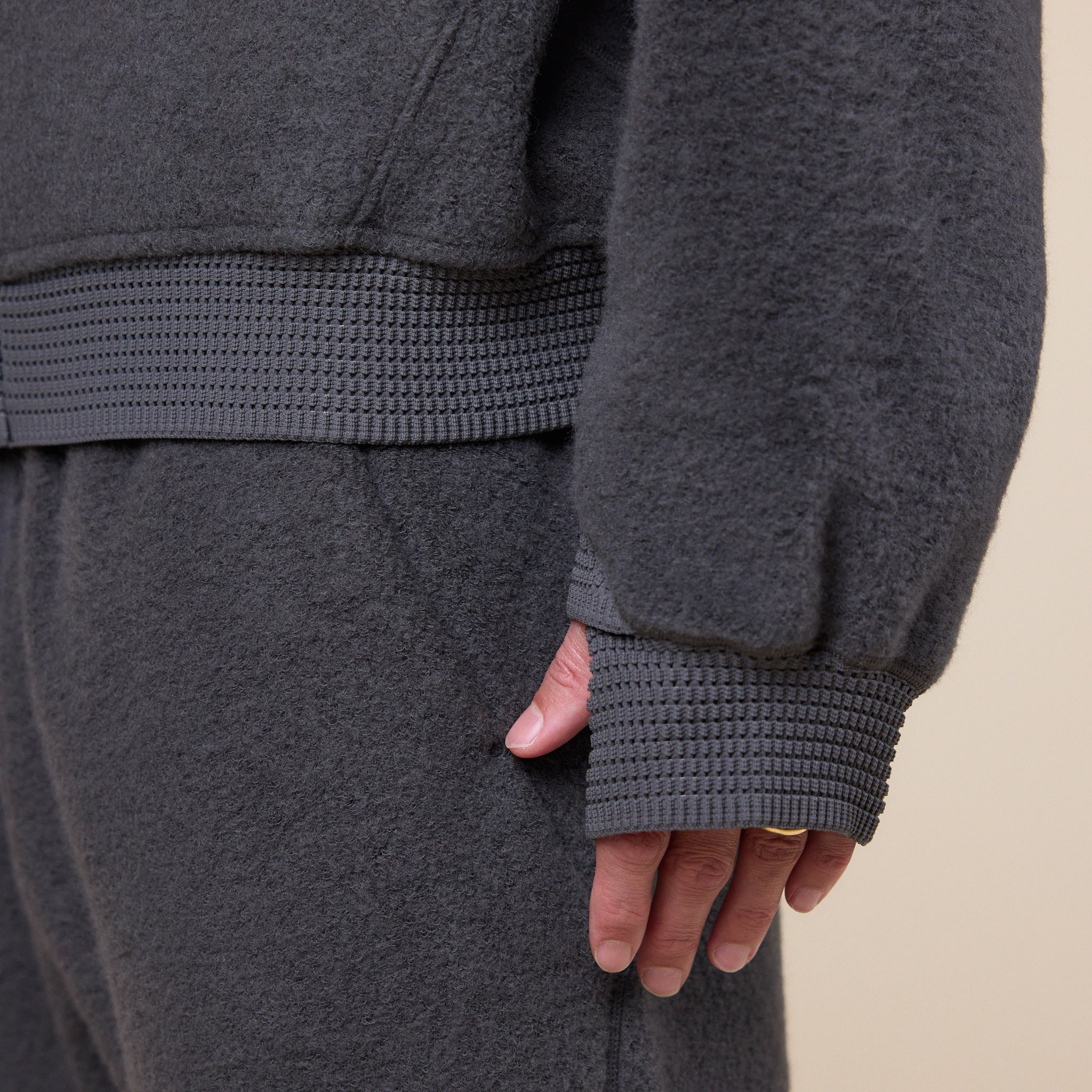Goldwin 0 - Wool Fleece Hoodie - Dark Lava