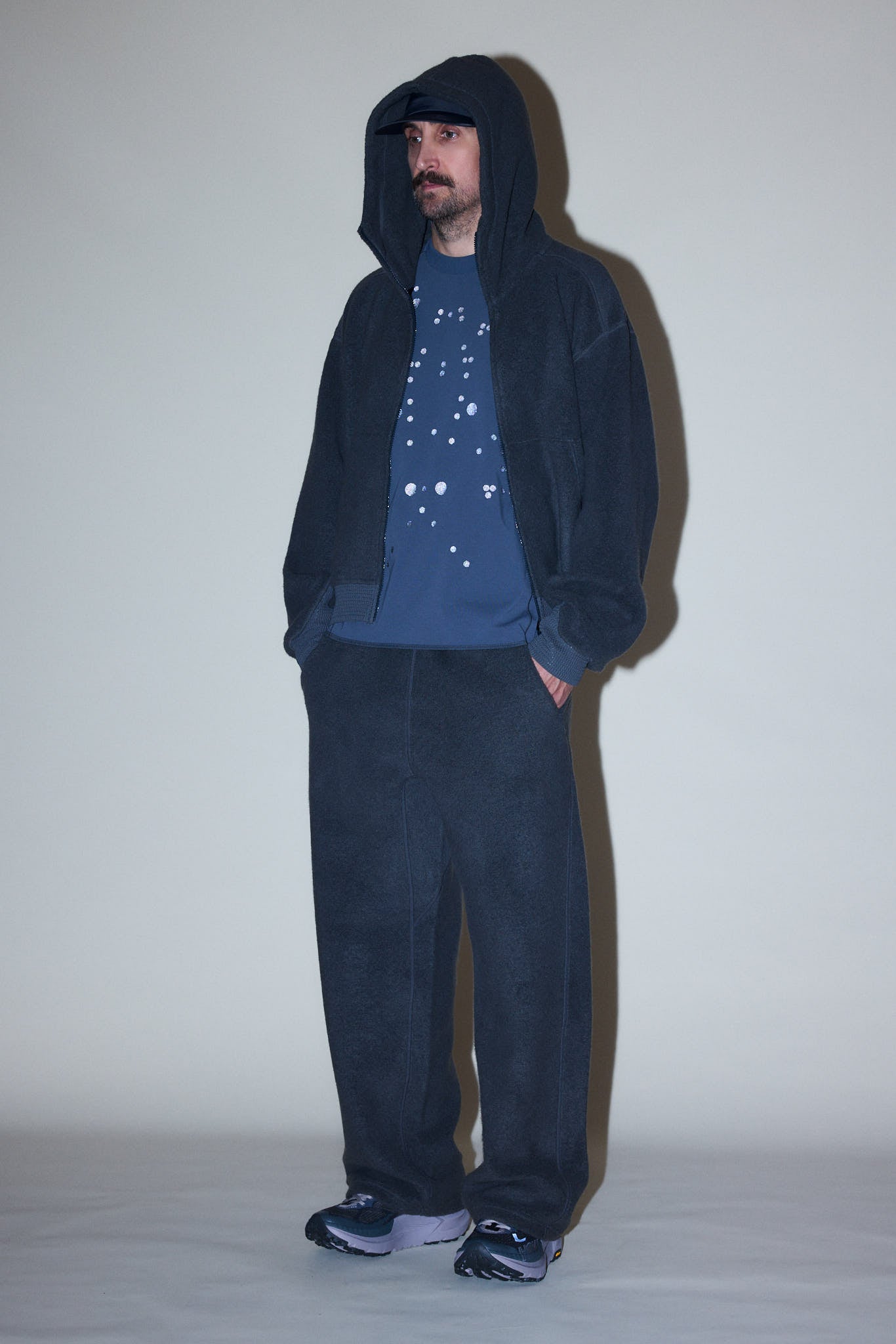Goldwin 0 - Graphic L/S T-Shirt - Deep Charcoal