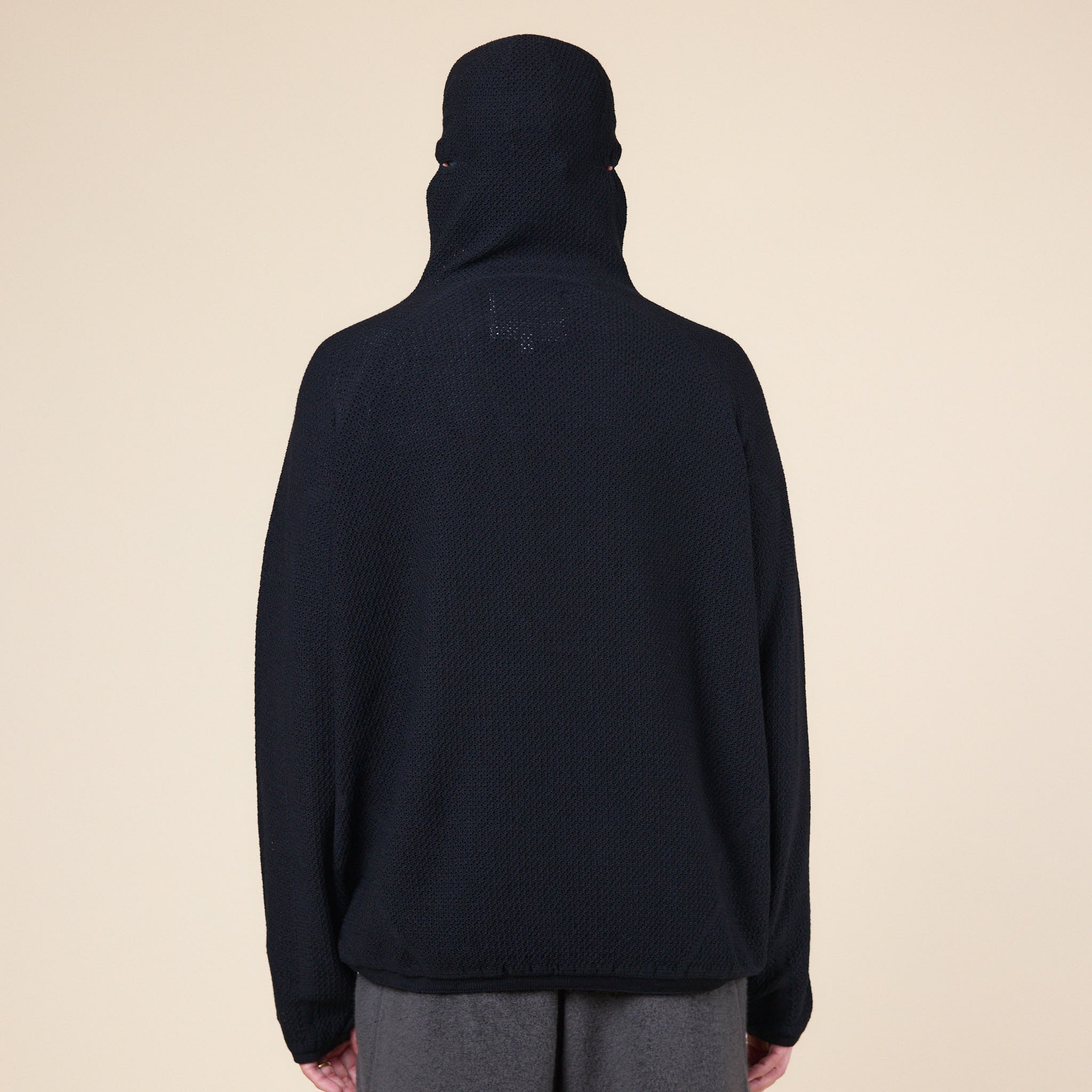 Goldwin 0 - Perforated Whole Garment Knit Top - Black