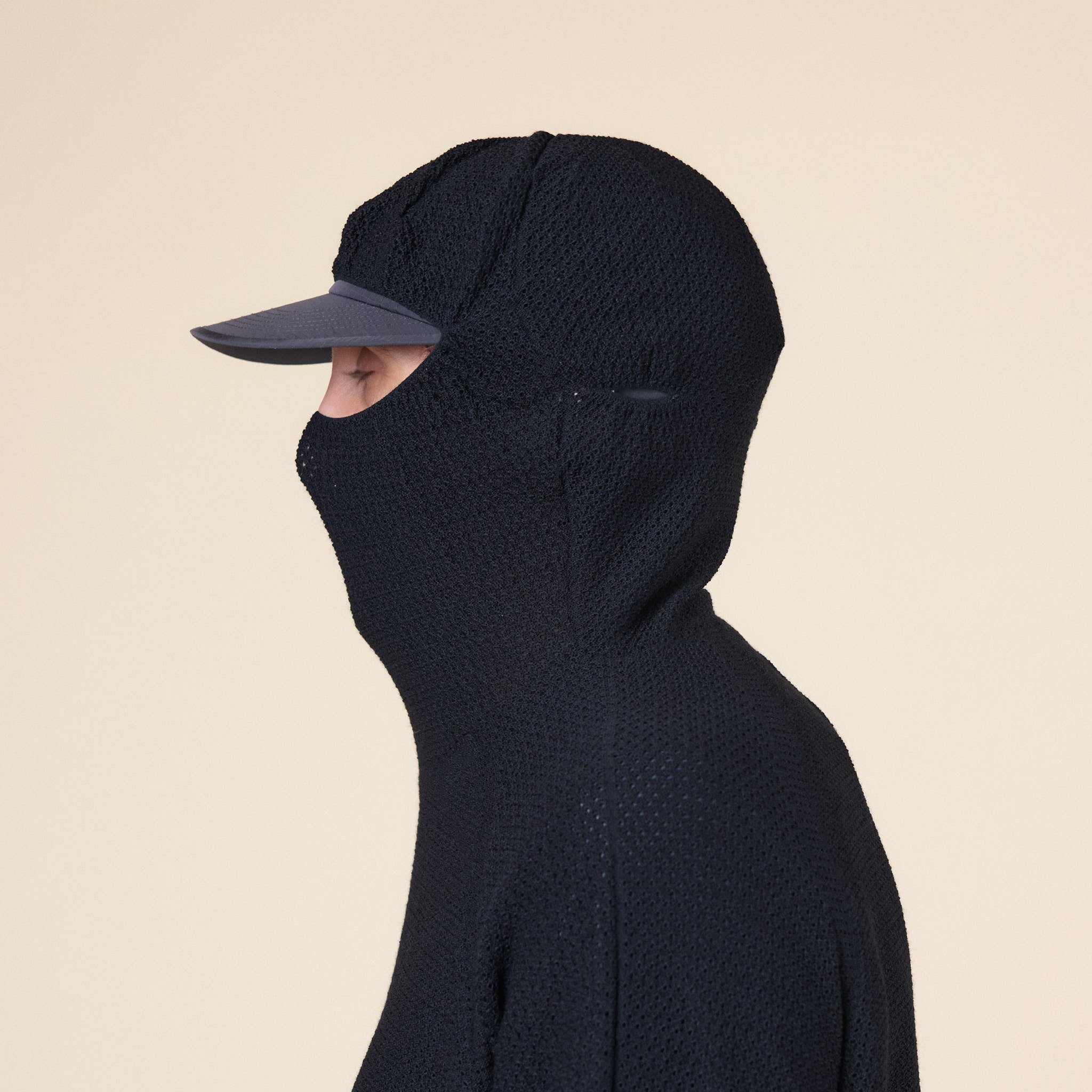 Goldwin 0 - Perforated Whole Garment Knit Top - Black