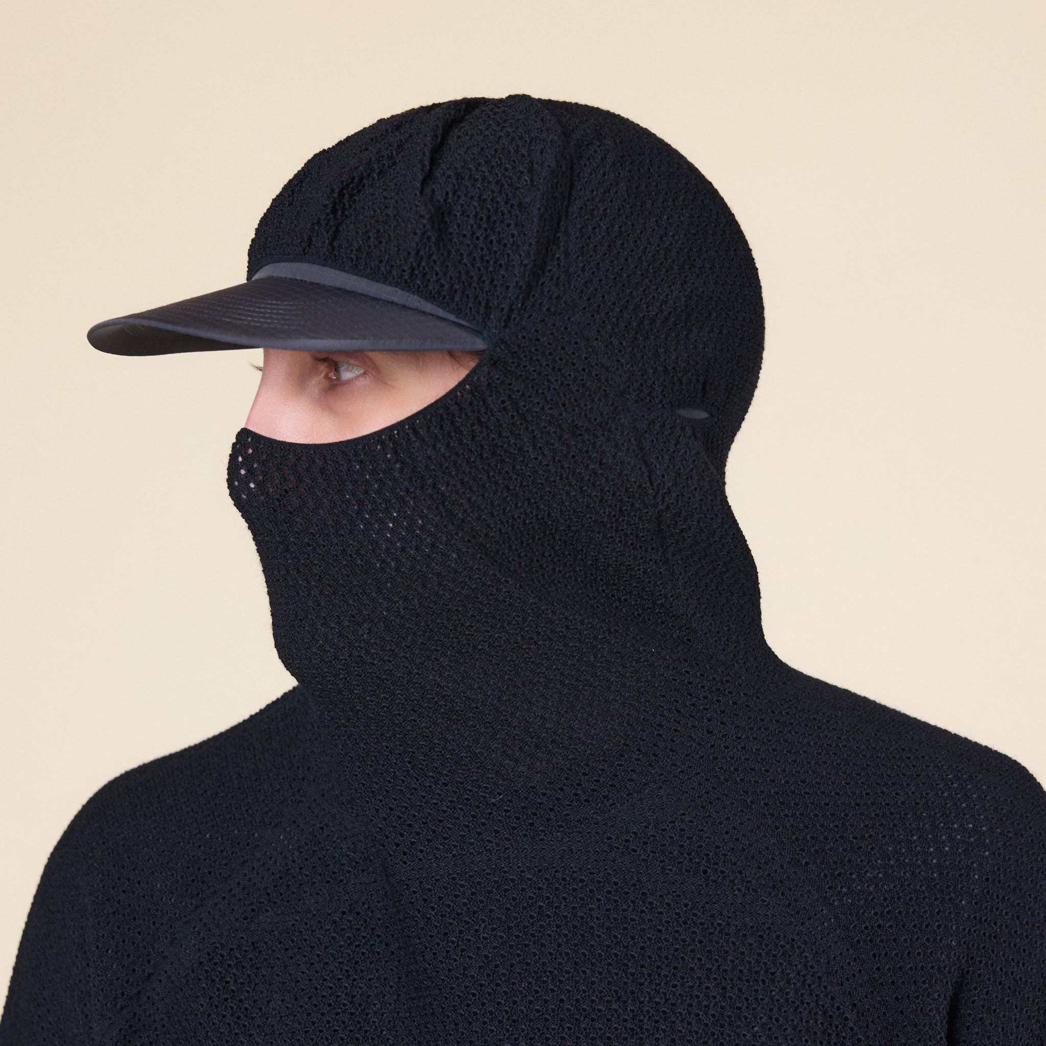 Goldwin 0 - Perforated Whole Garment Knit Top - Black