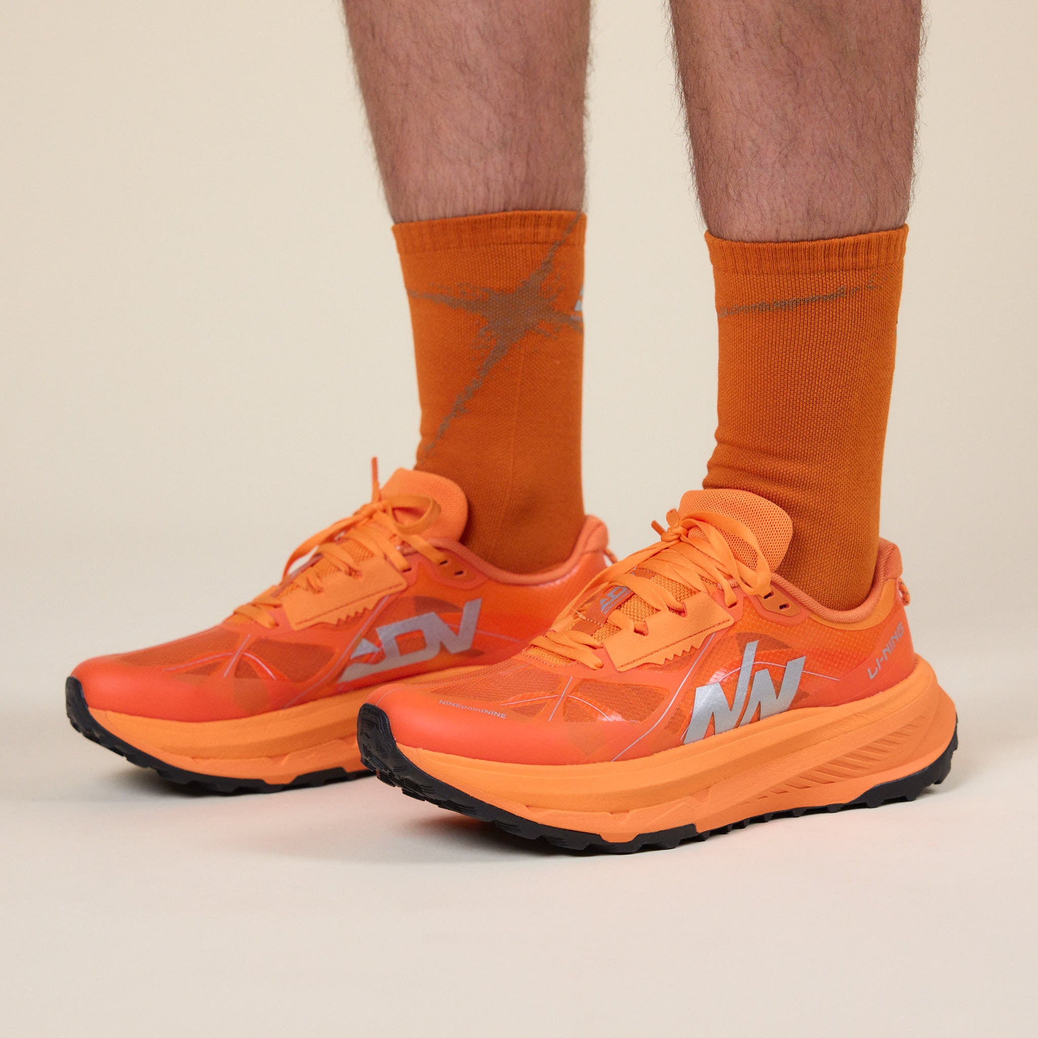 NINEpointNINE x LI-NING - Light Tracker Duli 2 Trail Trainer - Orange